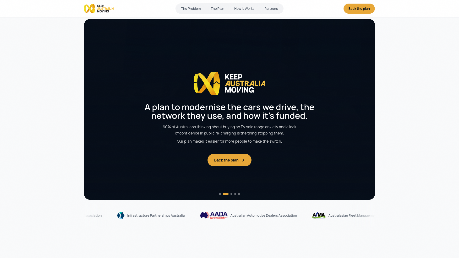 website screenshot of https://keepaustraliamoving.com