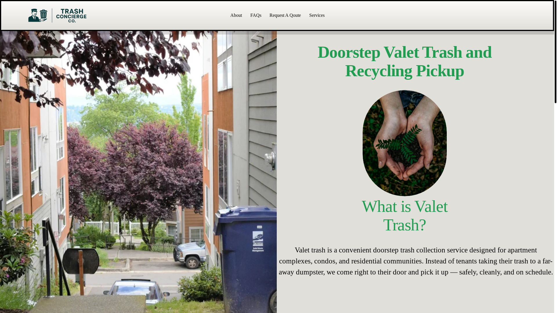 website screenshot of https://trashconciergeco.com/