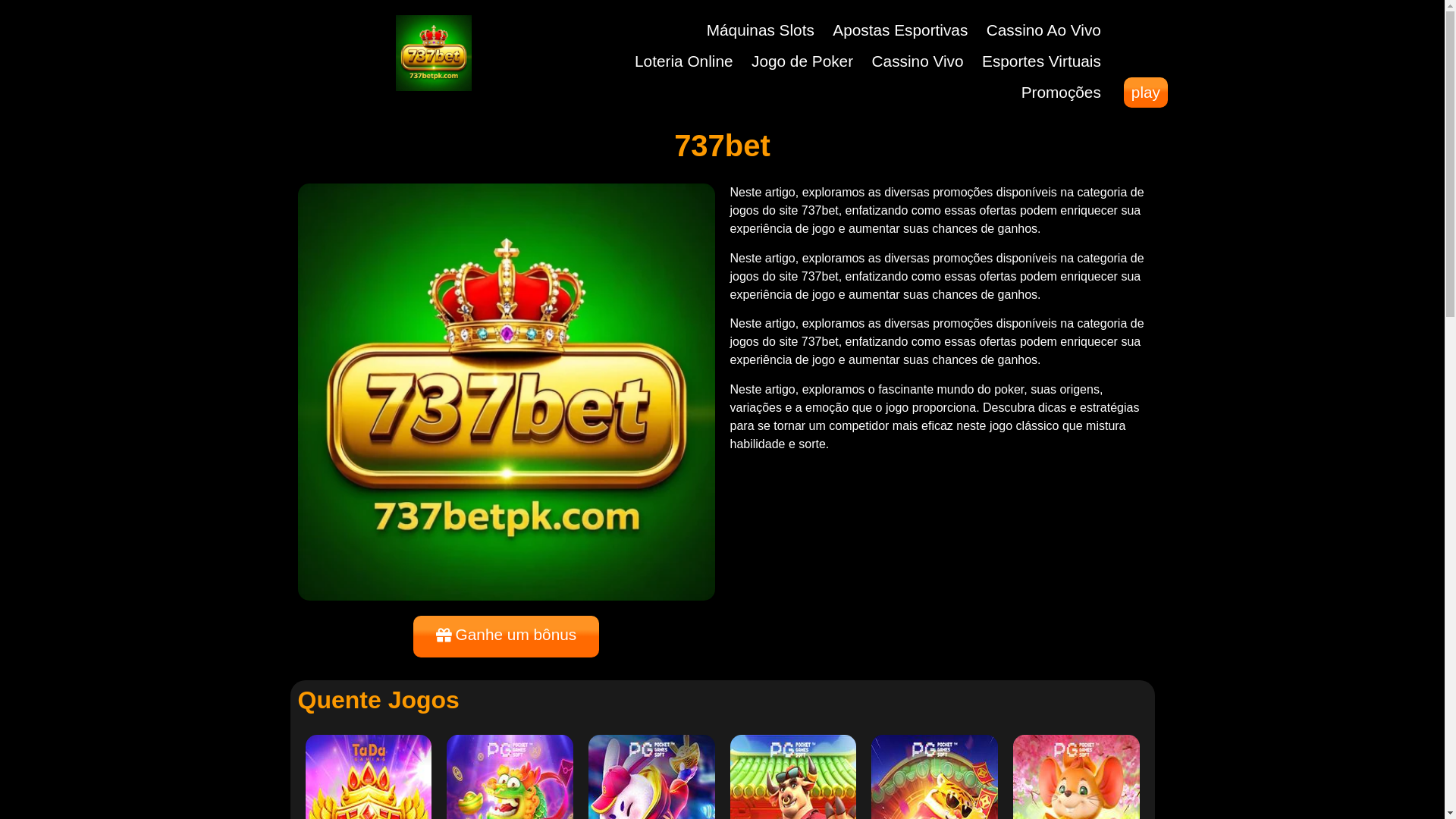 website screenshot of https://737betpk.com/