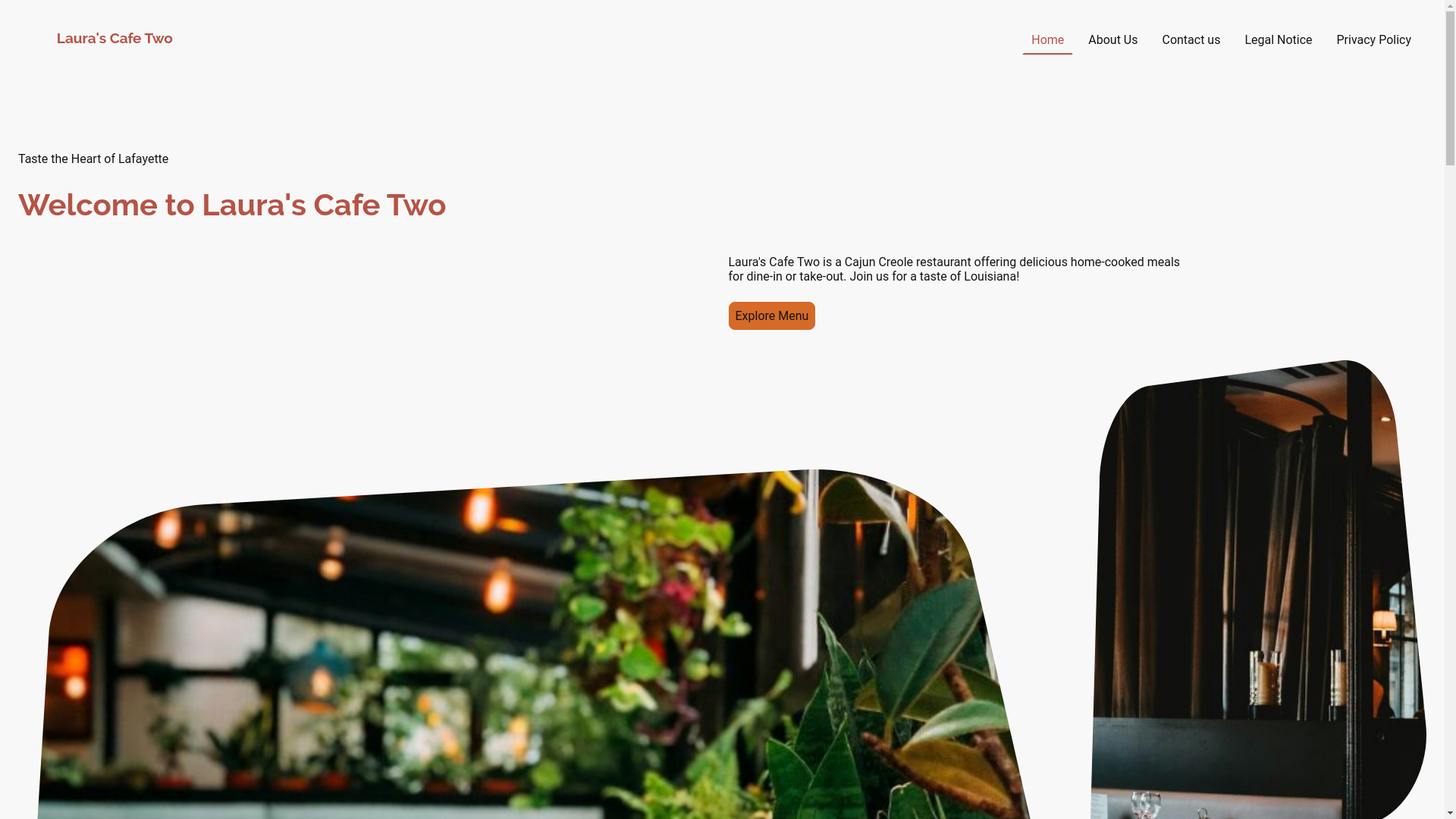 website screenshot of https://laurascafetwo.com/