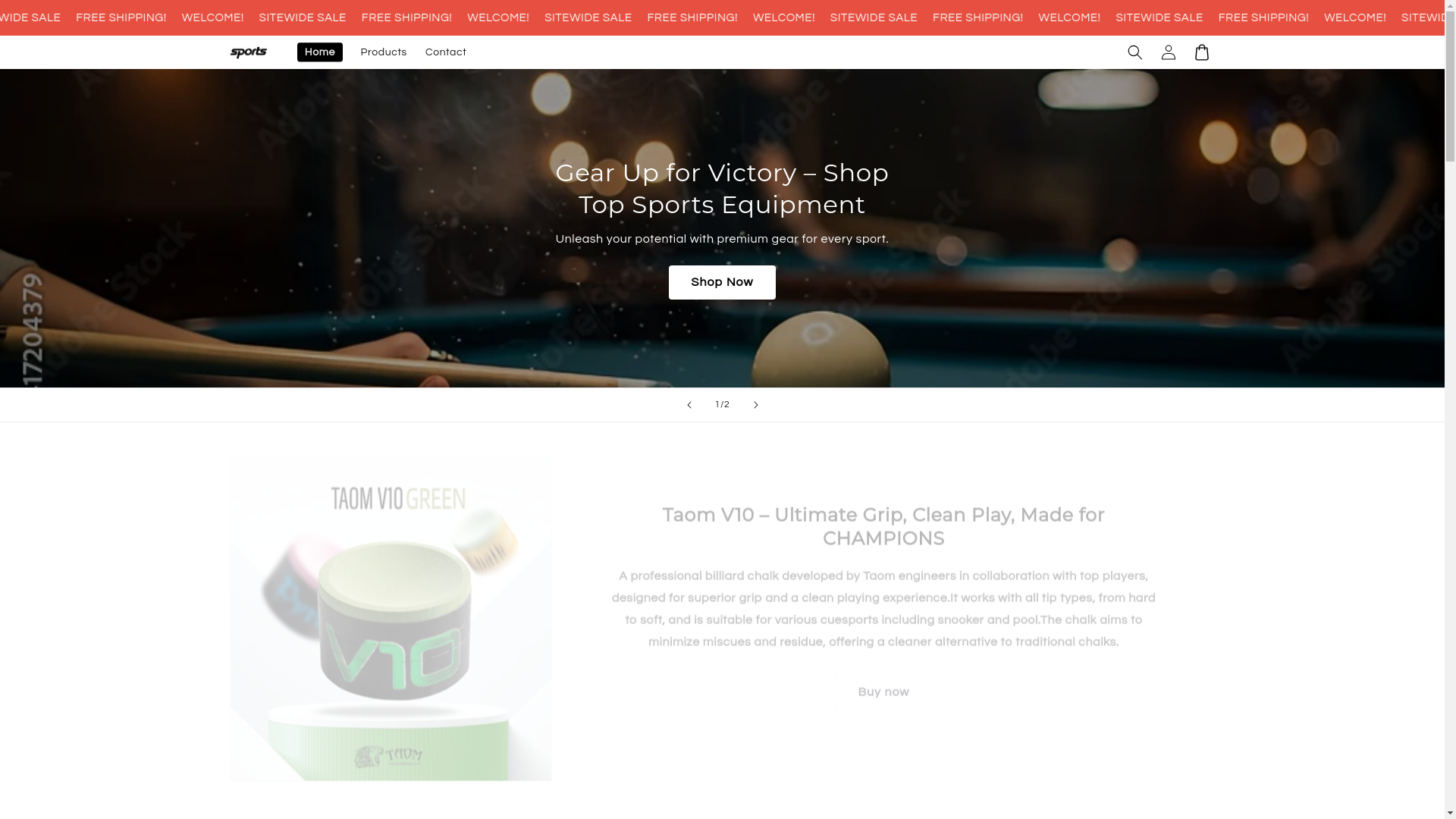 website screenshot of https://cuecorner.store/