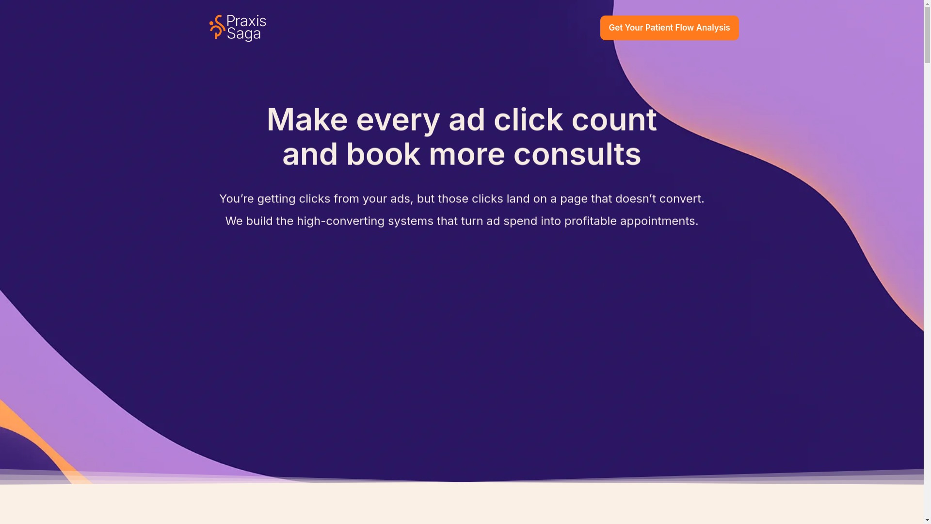 website screenshot of https://praxissaga.net/