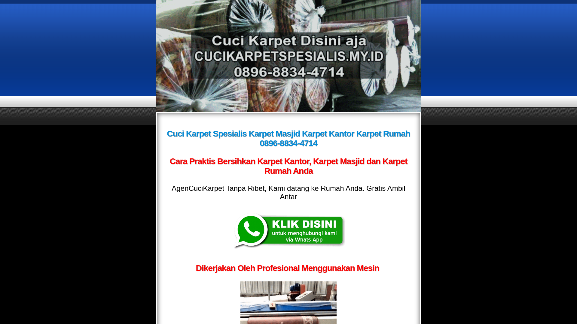 website screenshot of https://cucikarpetspesialis.my.id/