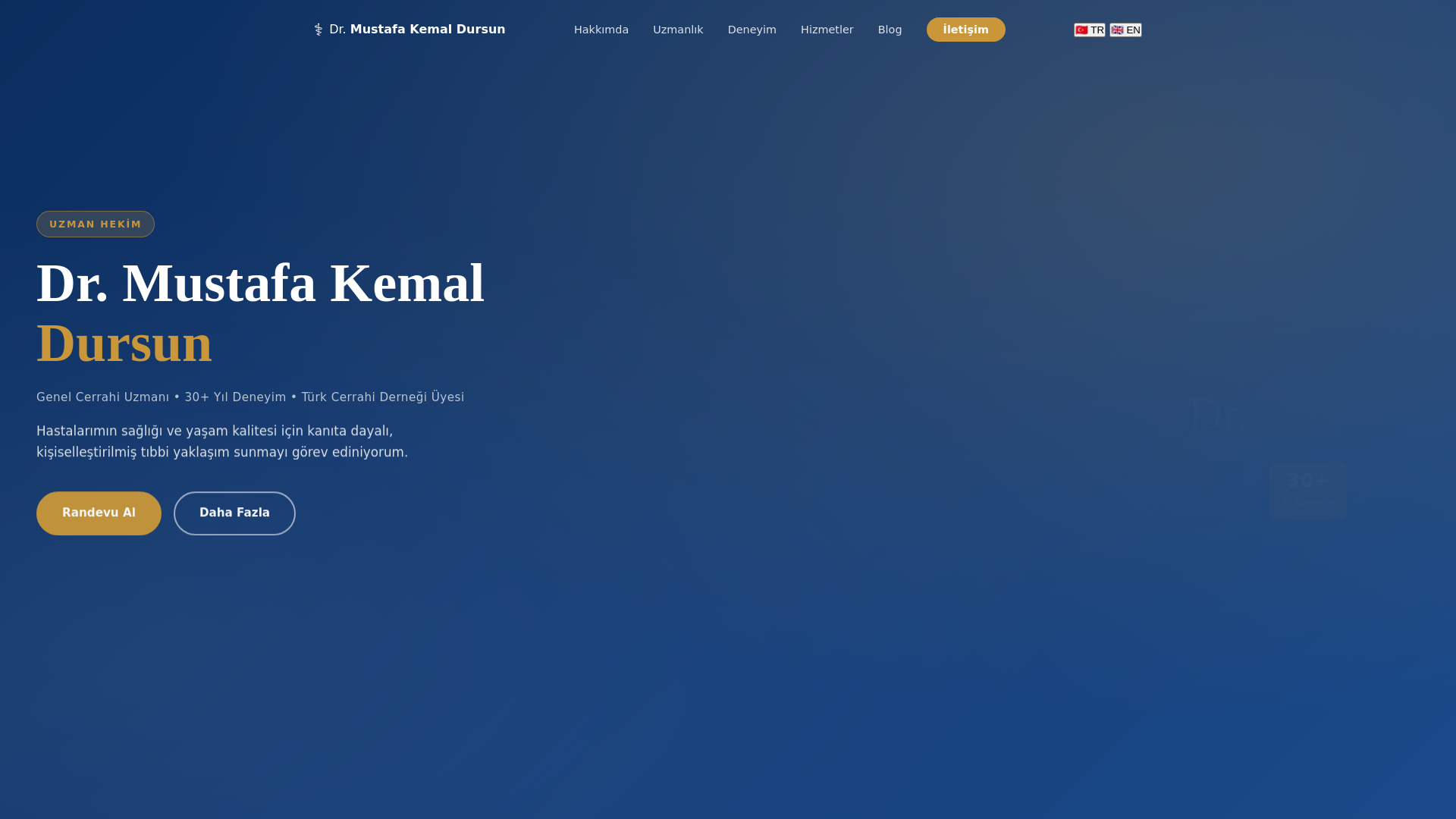 website screenshot of https://drkemaldursun.com/