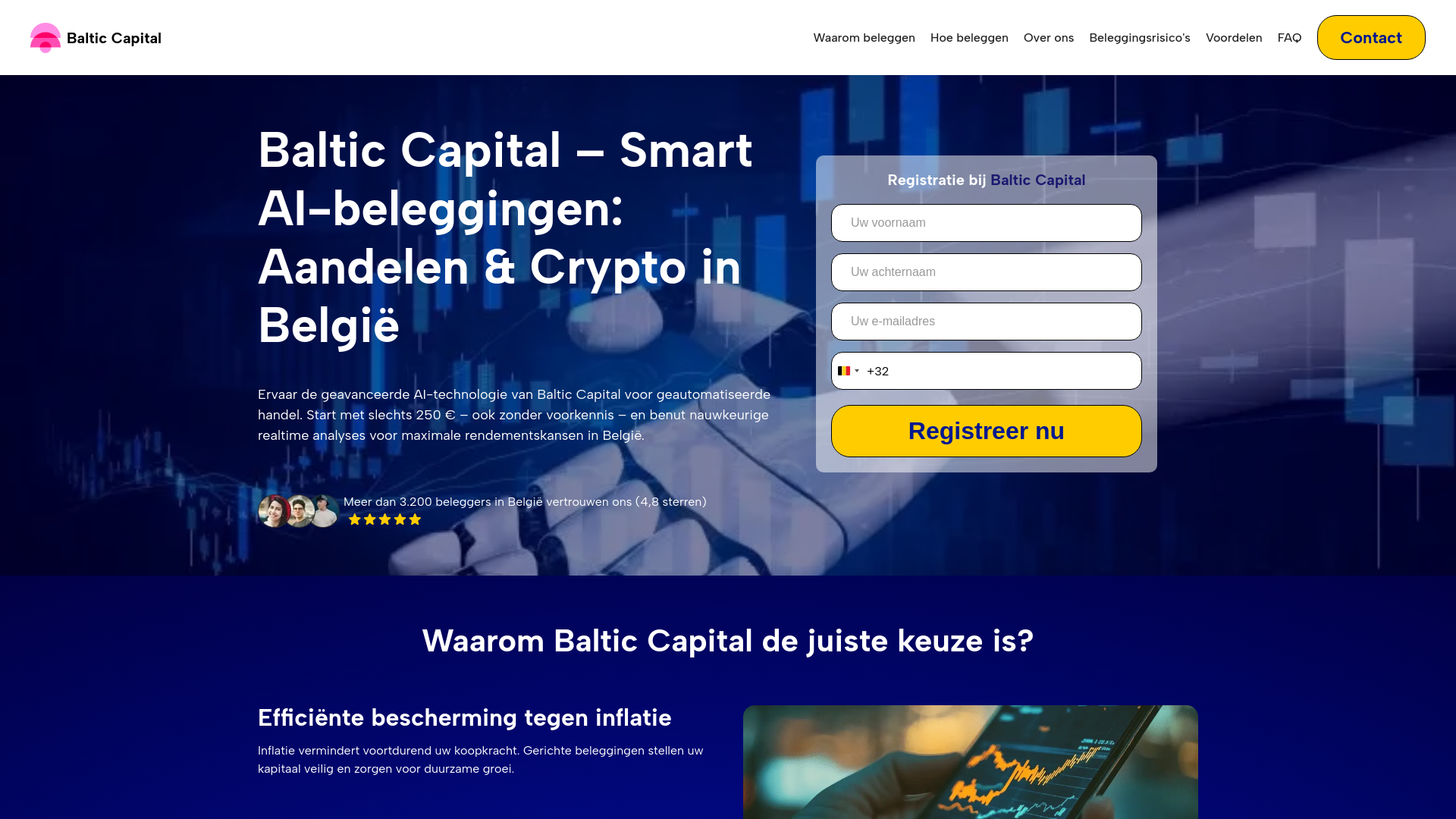 website screenshot of https://balticcapital-be.com/