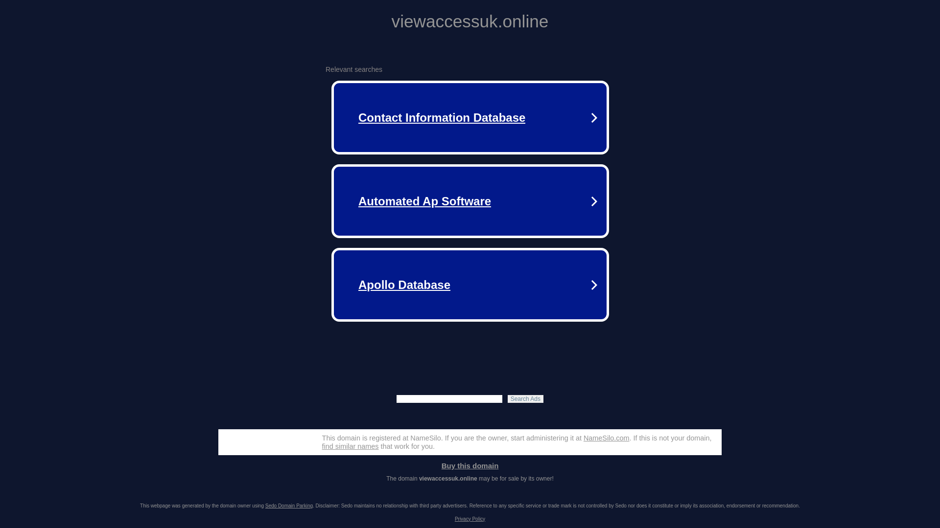 website screenshot of https://viewaccessuk.online/