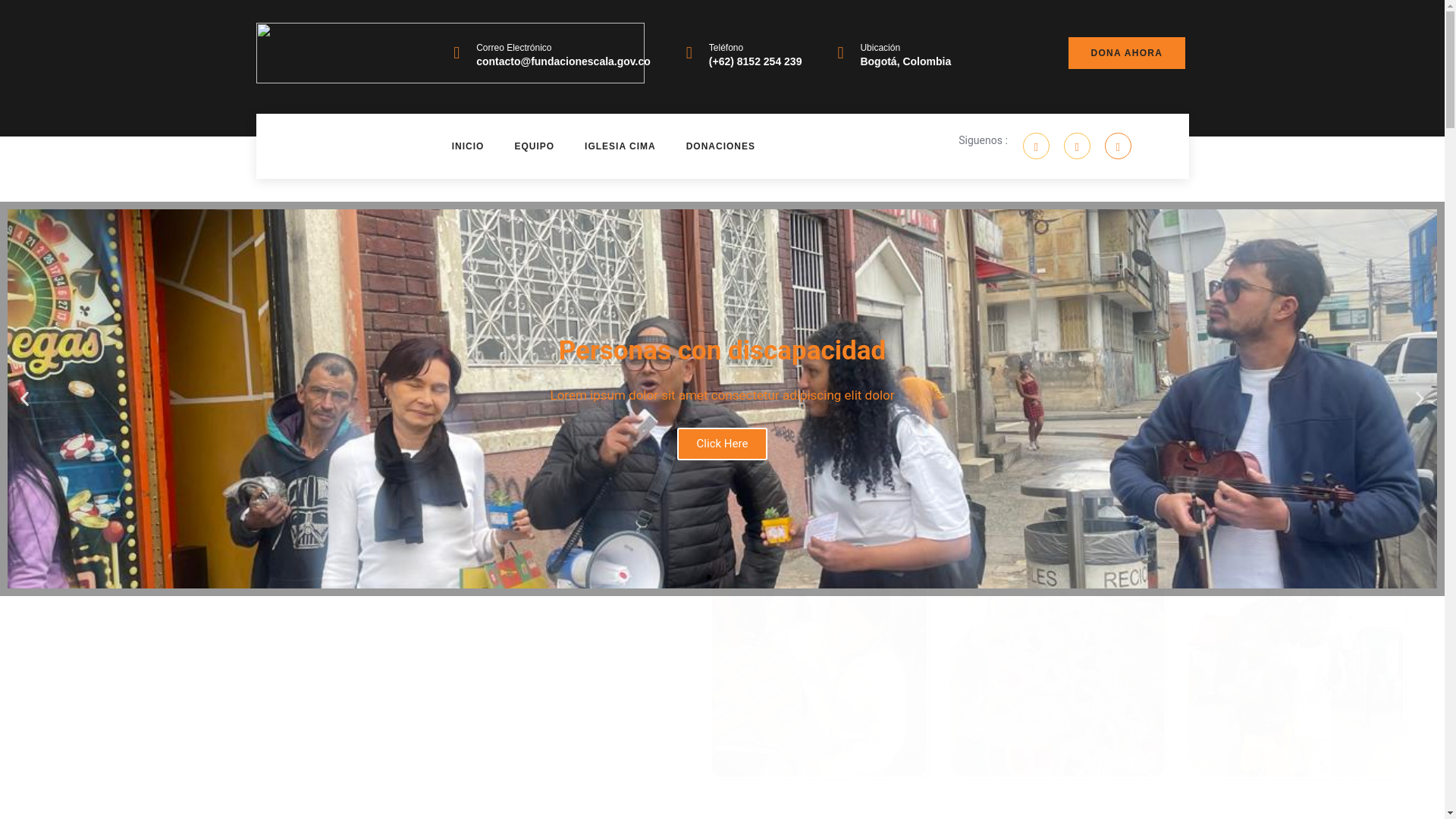 website screenshot of https://fundacionescala.org.co/