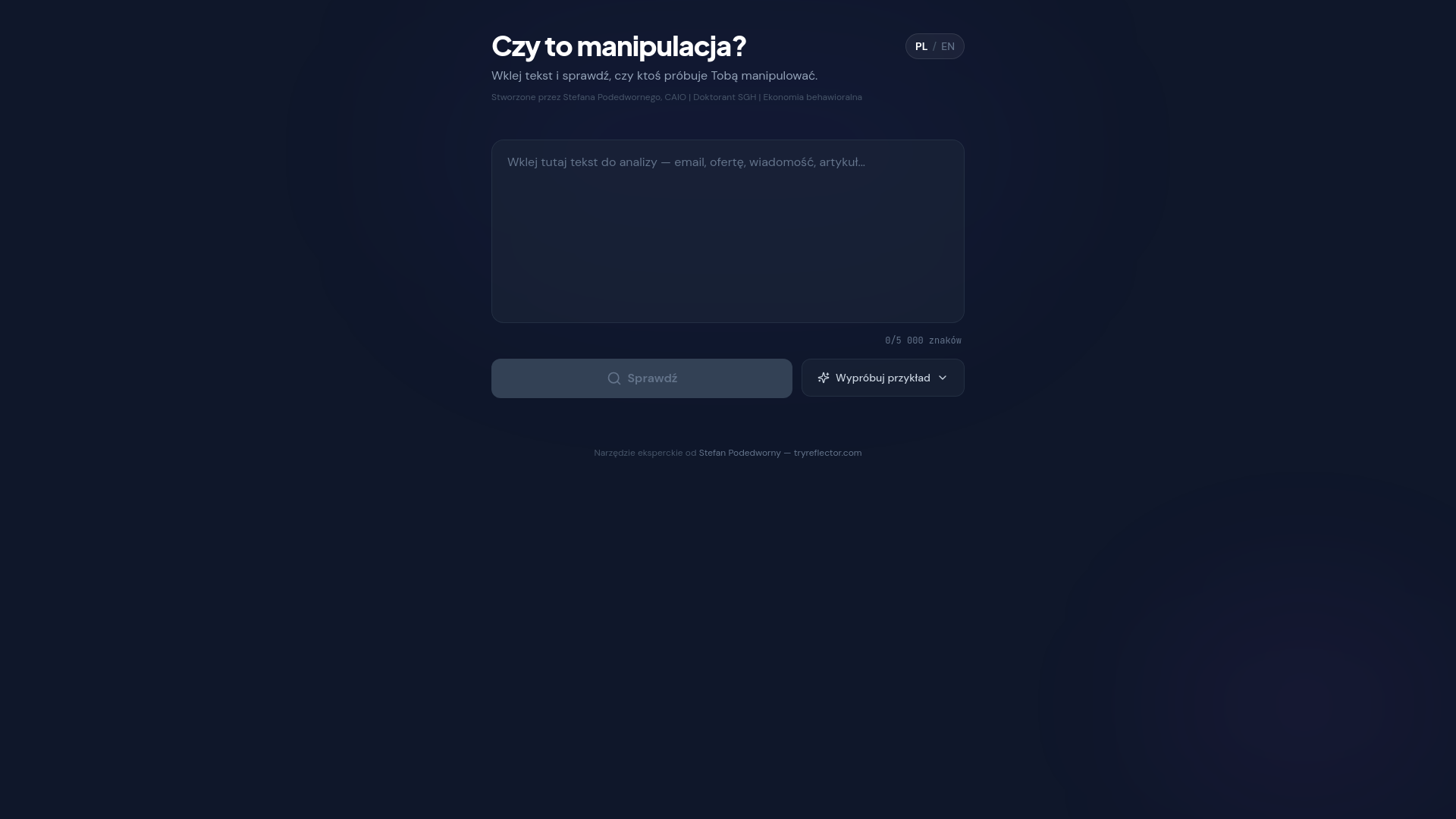 website screenshot of https://isthismanipulation.com