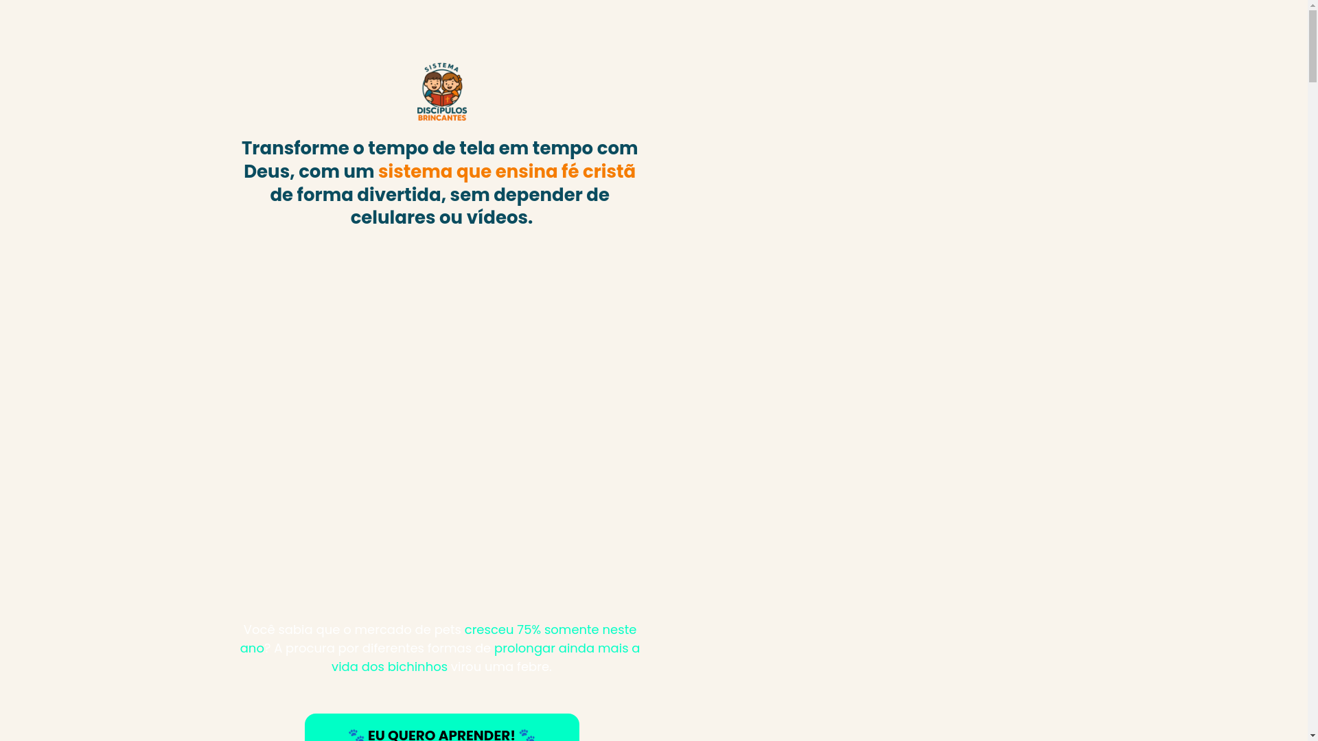 website screenshot of https://sistemadiscipulosbrincantes.shop/