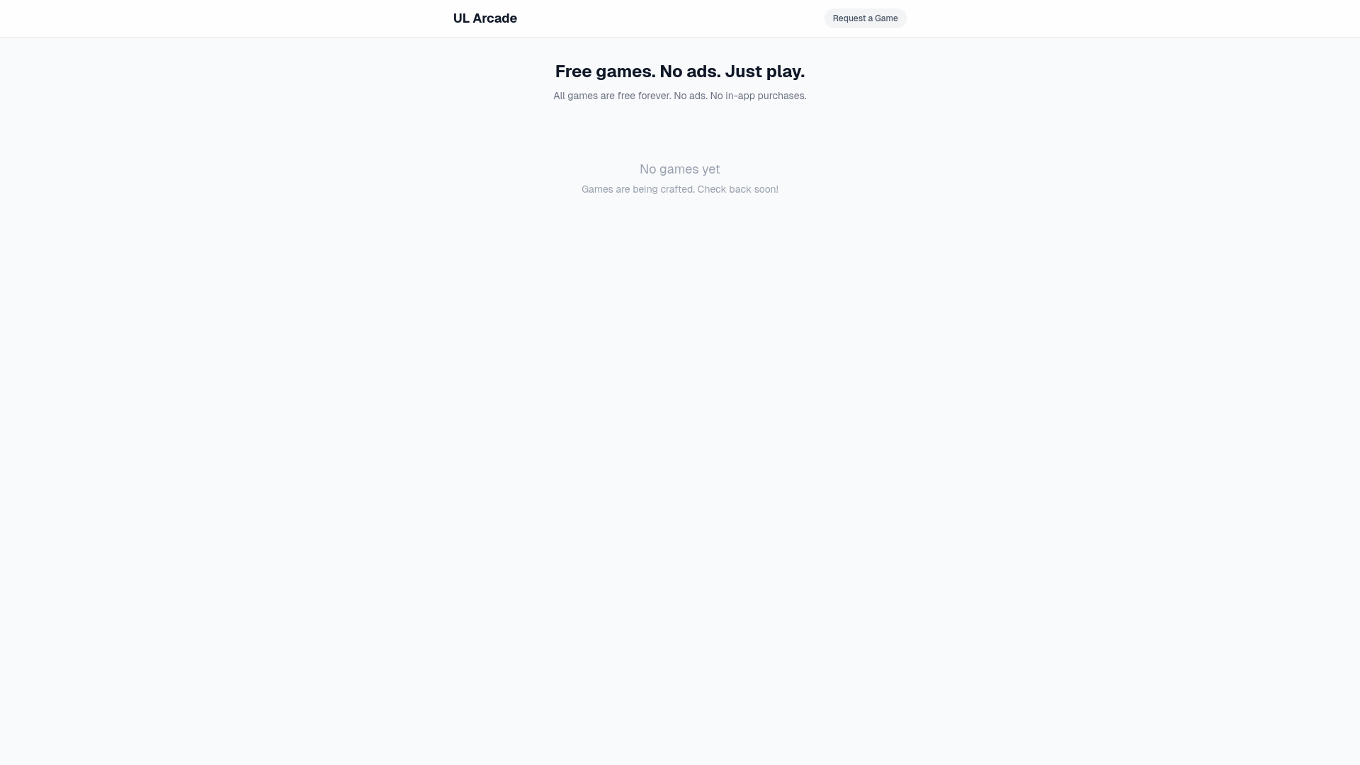 website screenshot of https://ul-arcade-shell.pages.dev/