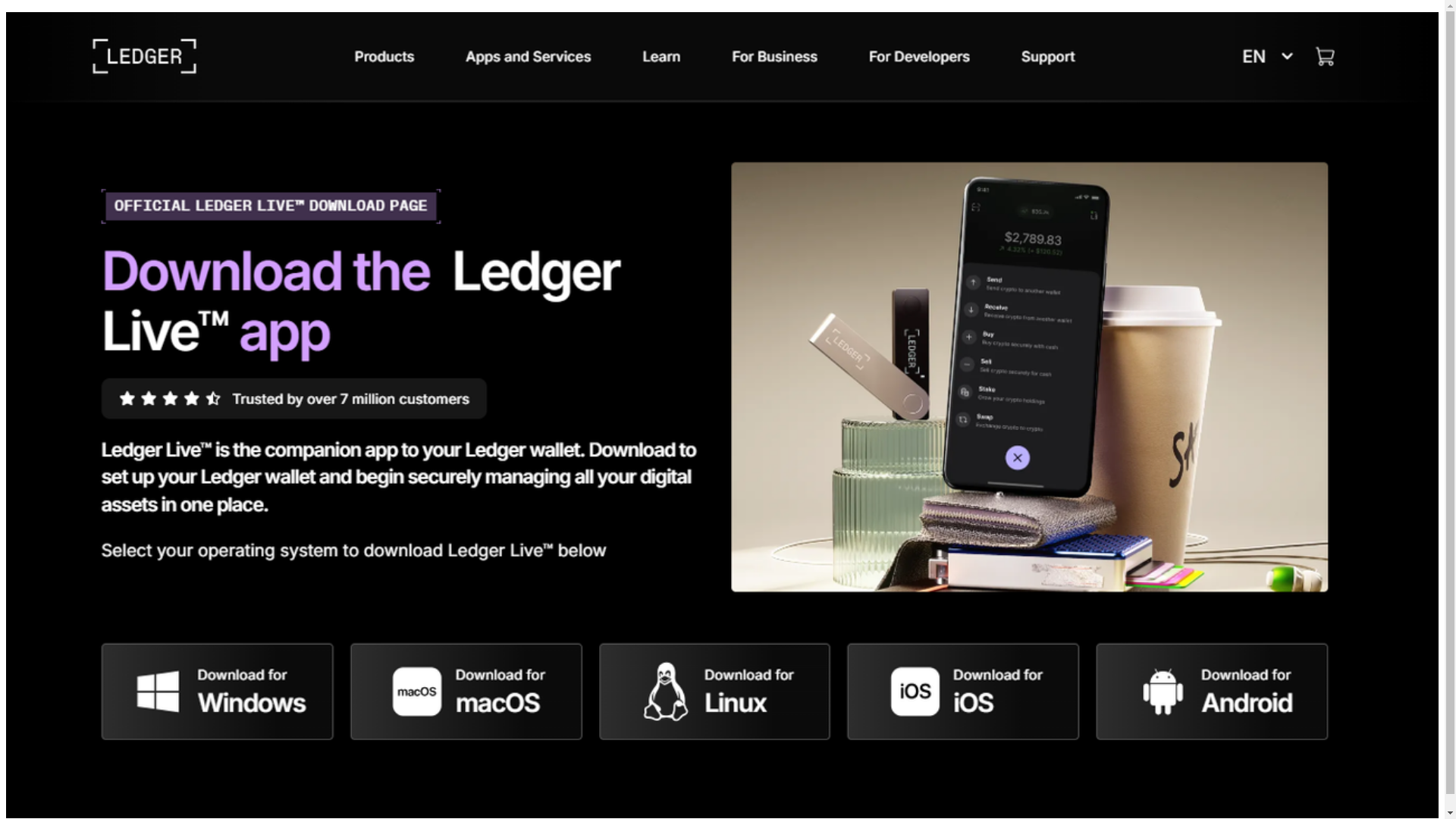 website screenshot of https://get-ledgeruslive.pages.dev/