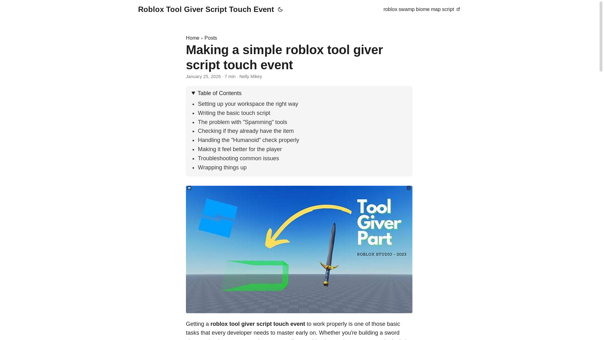 website screenshot of https://roblox-tool-giver-script-touch-event.pages.dev/