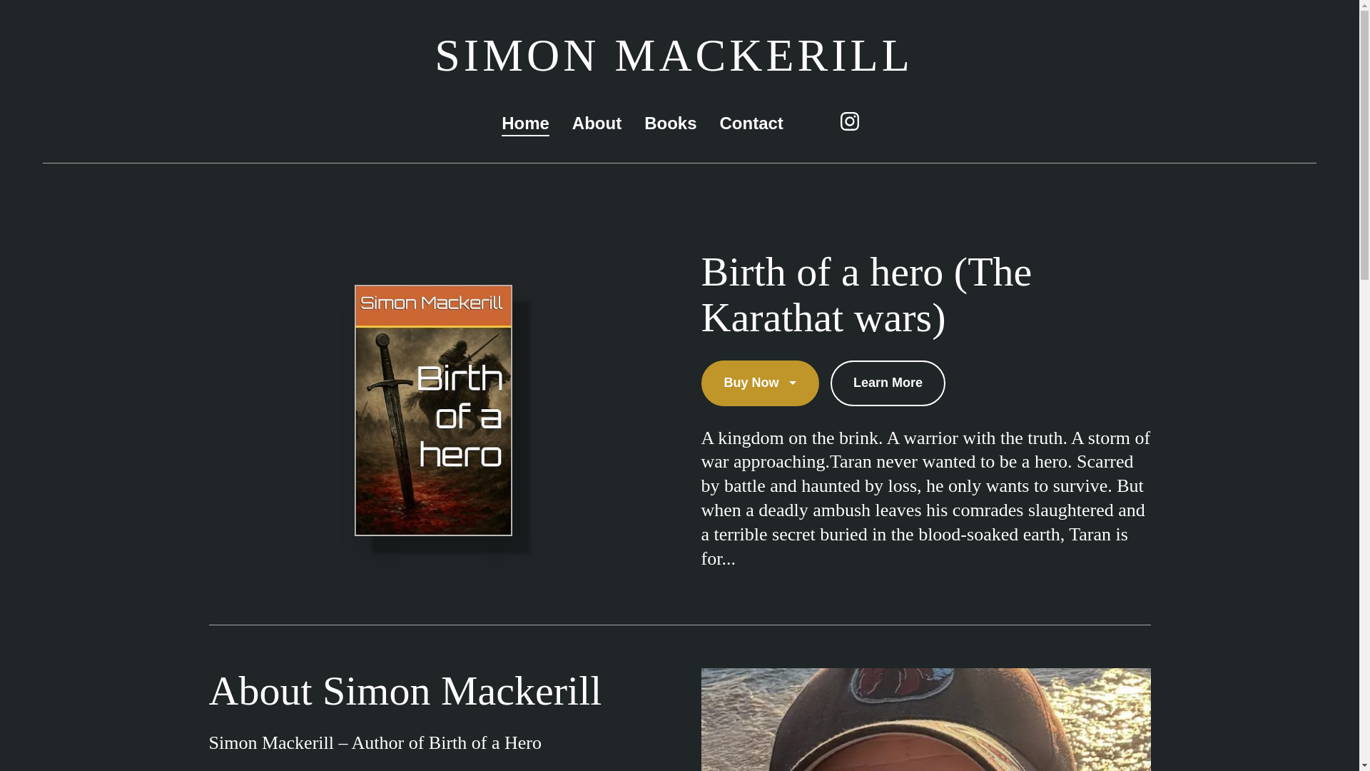 website screenshot of https://simonmackerillauthor.com/