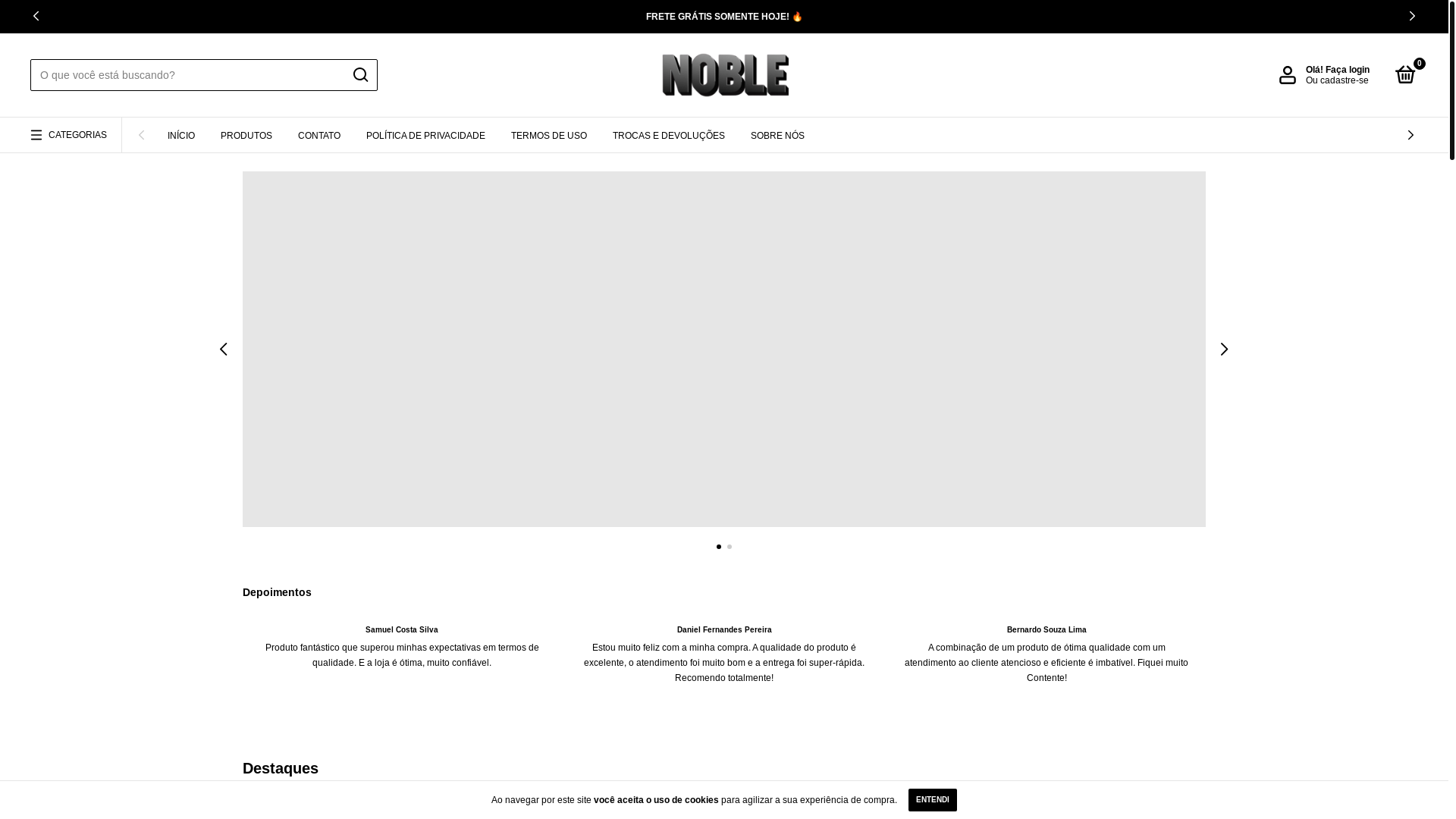 website screenshot of https://shopnoble.com.br/