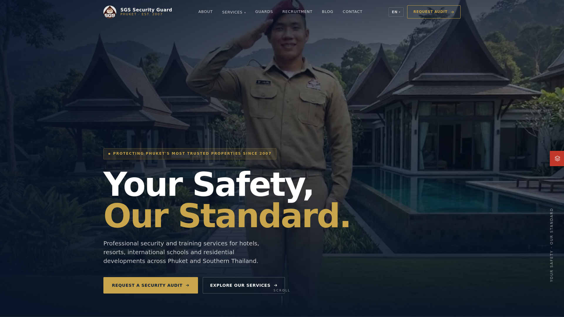 website screenshot of https://sgsphuket.com/