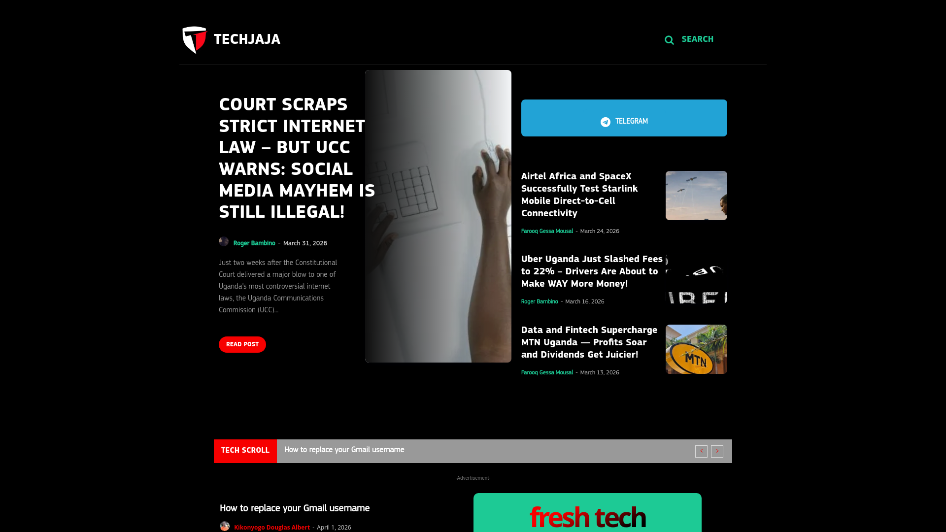 website screenshot of https://techjaja.com