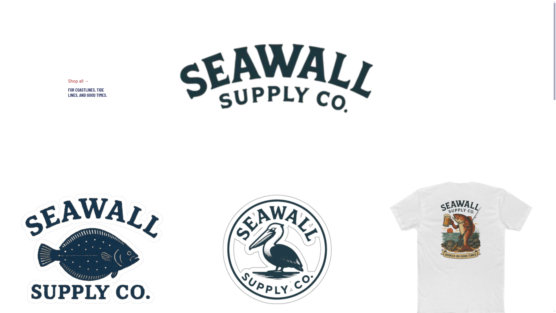 website screenshot of https://seawallsupplyco.com/