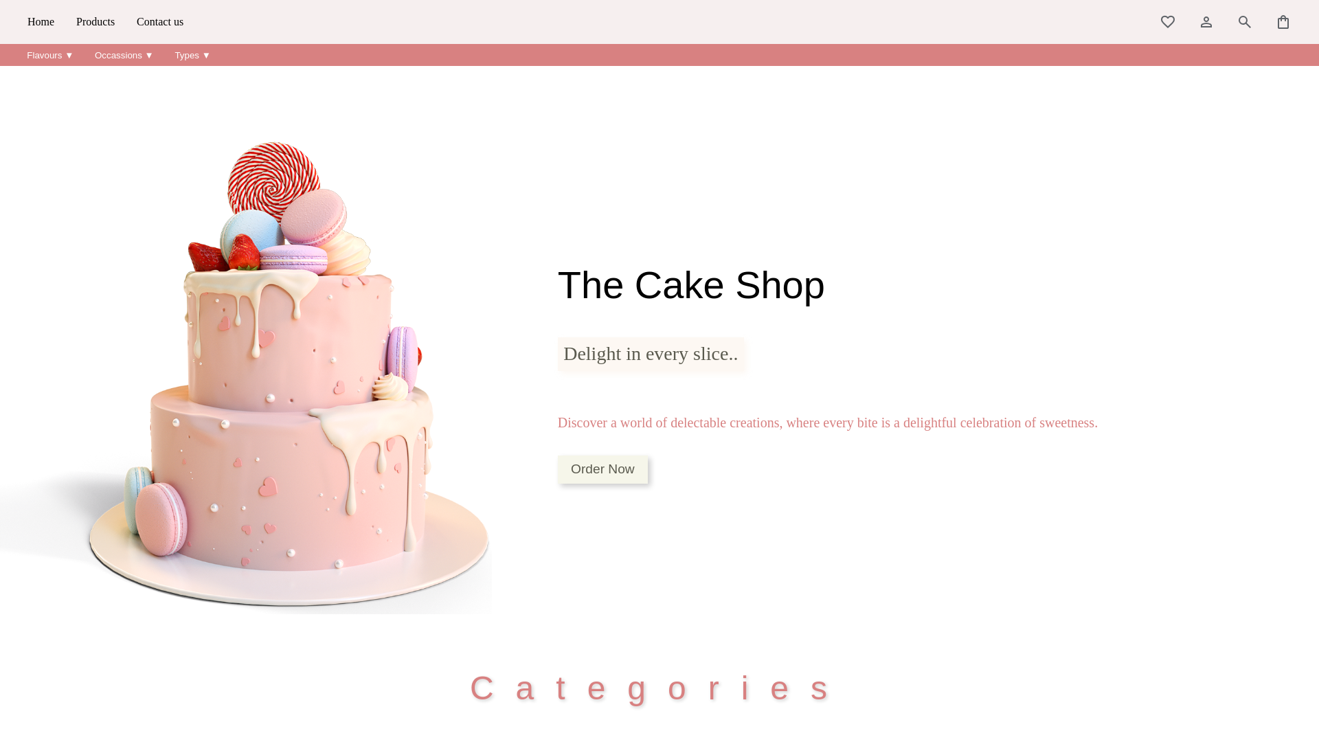 website screenshot of https://cake-shop.pages.dev/