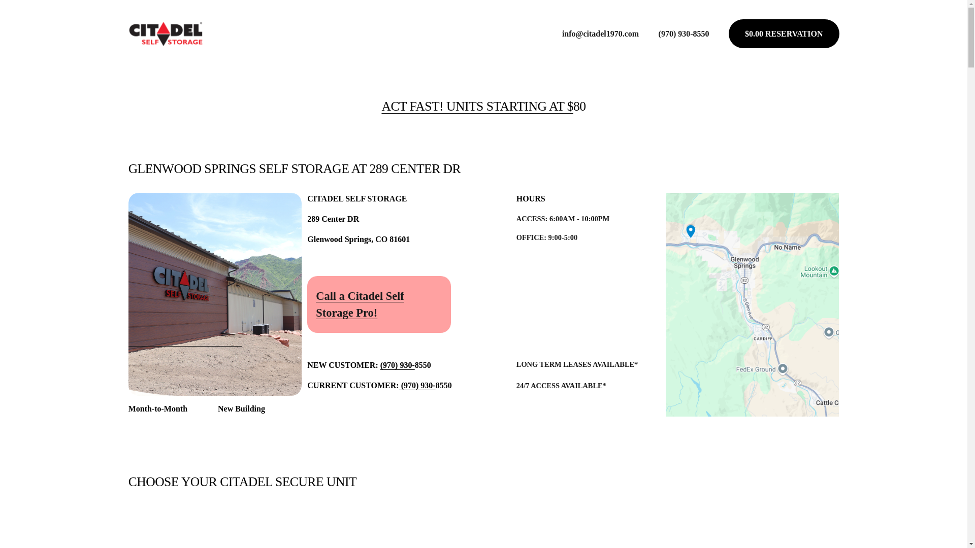 website screenshot of https://citadelglenwood.com/