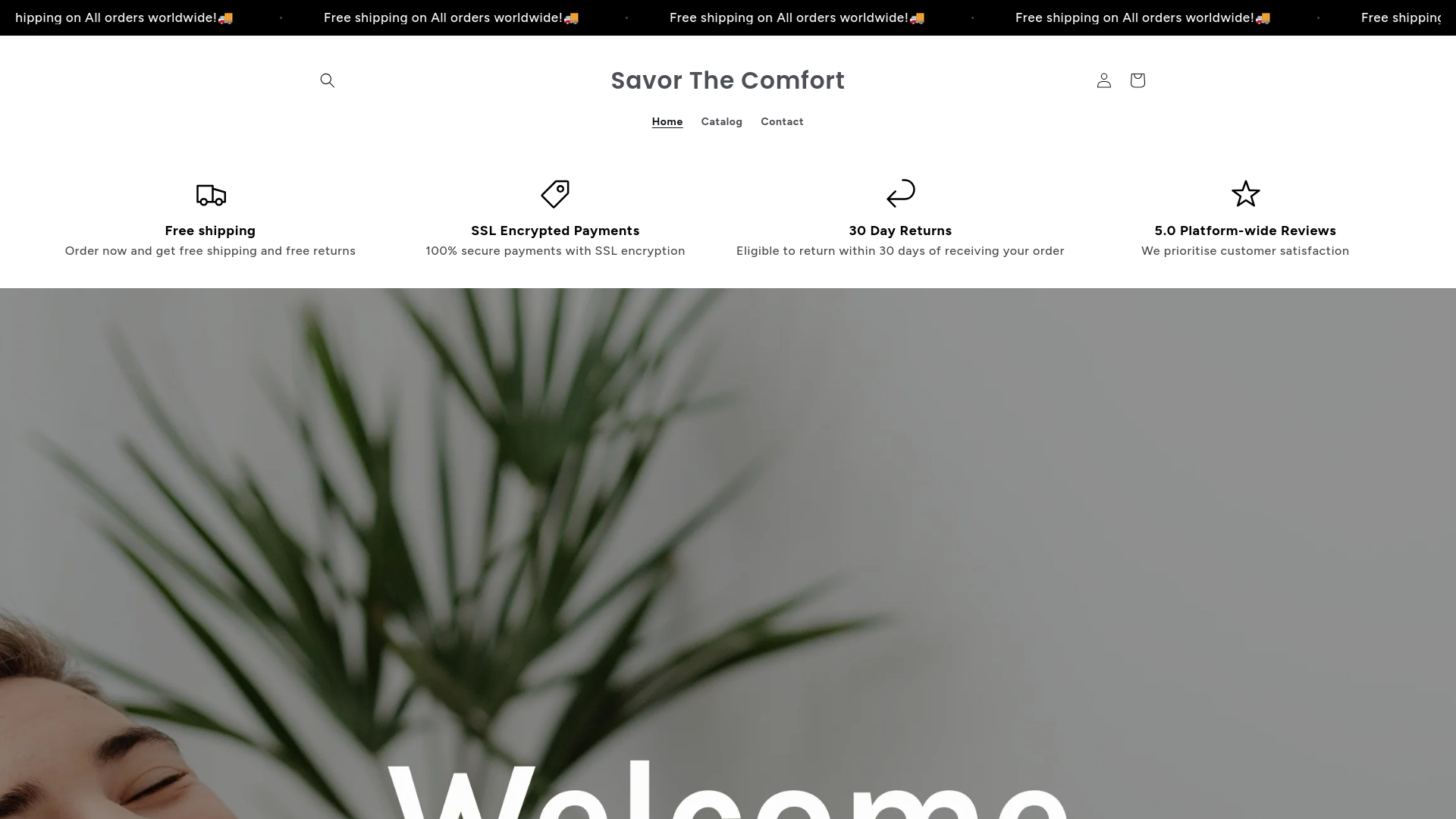 website screenshot of https://savorthecomfort.com/