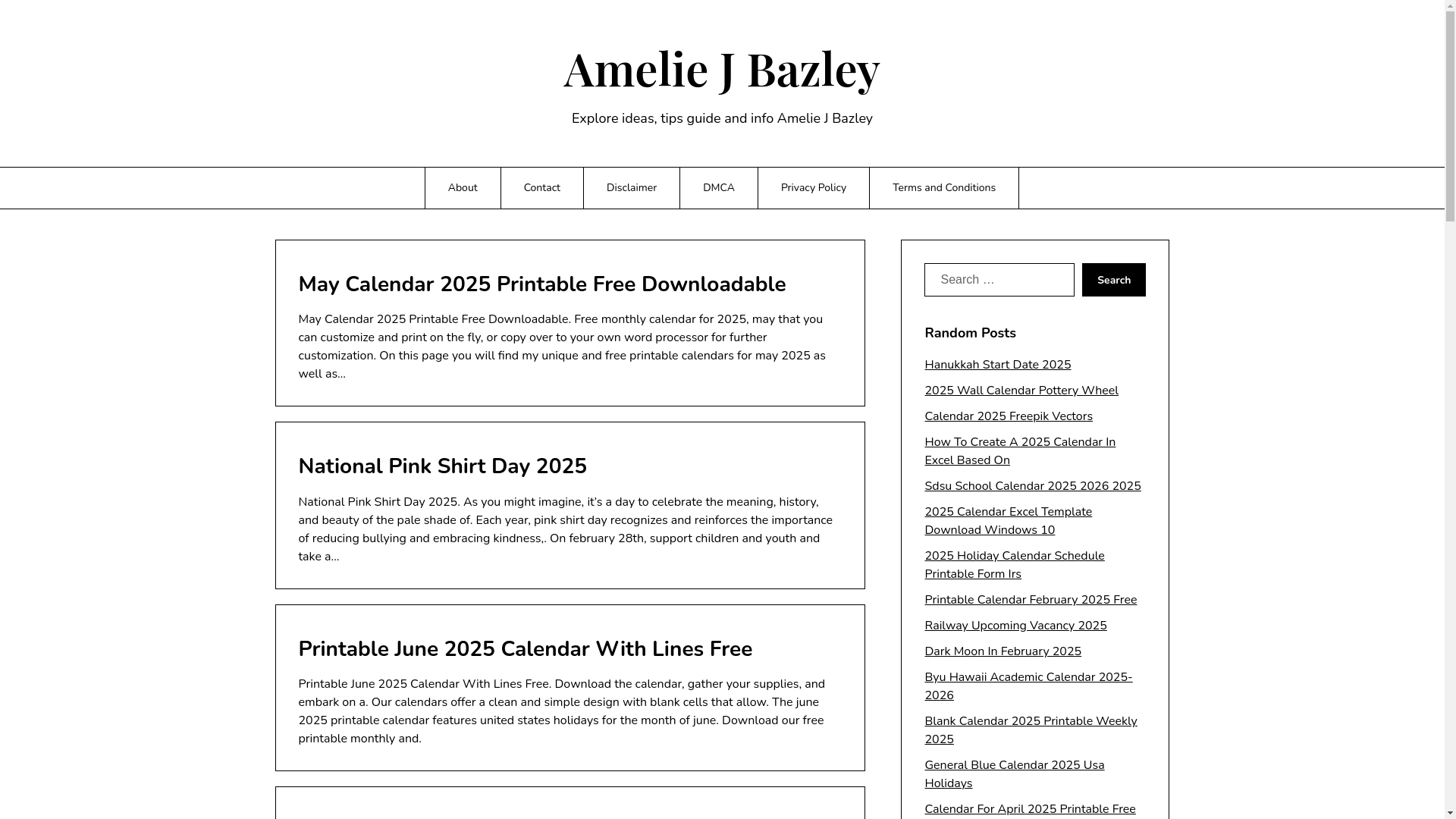 website screenshot of https://ameliejbazley.pages.dev/