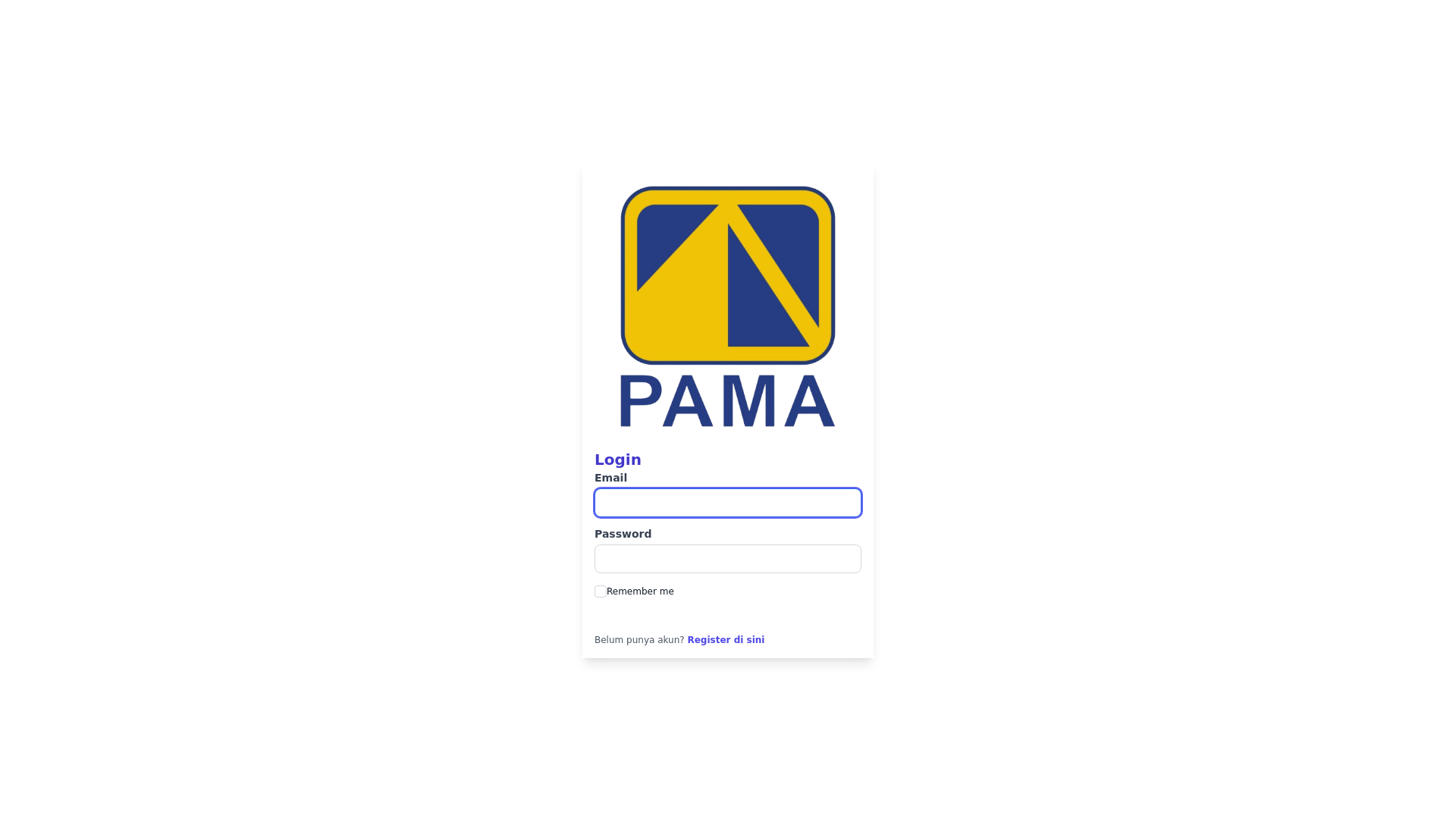 website screenshot of https://icarepama.my.id/