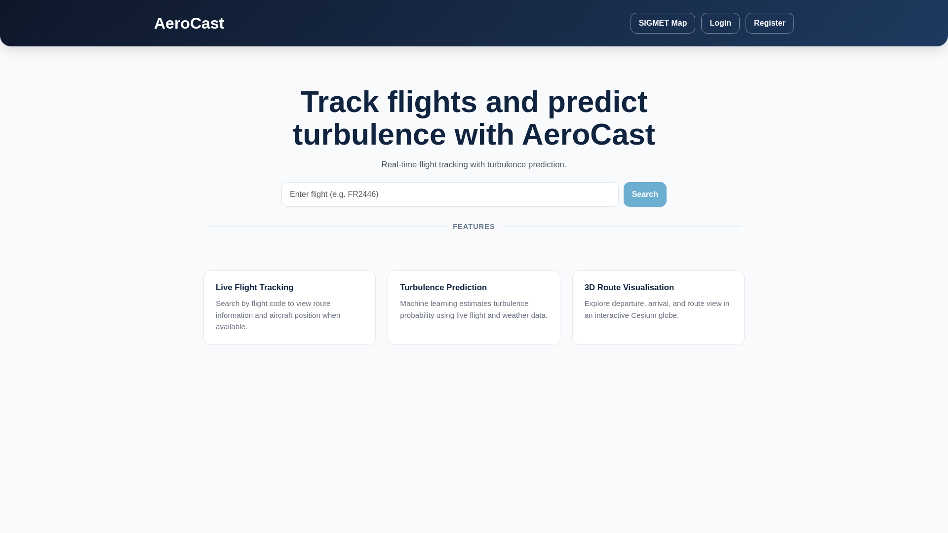 website screenshot of https://aerocast.ie/