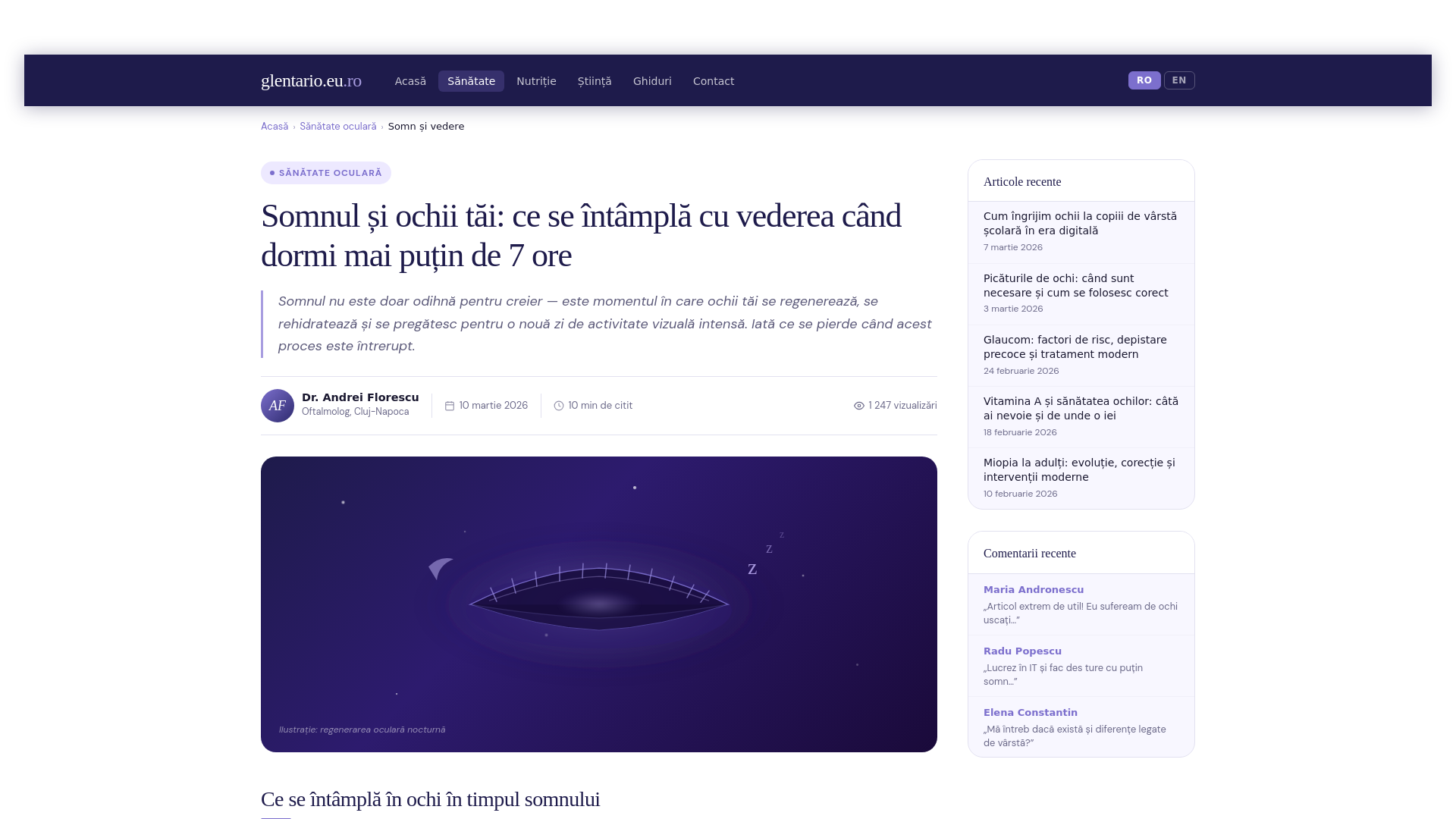 website screenshot of https://glentario.eu