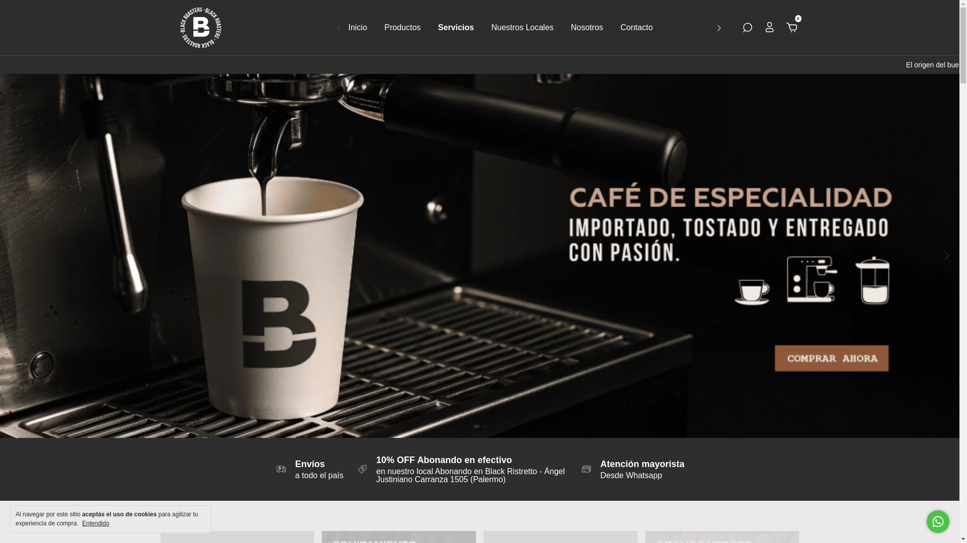 website screenshot of https://blackroaster.ar/