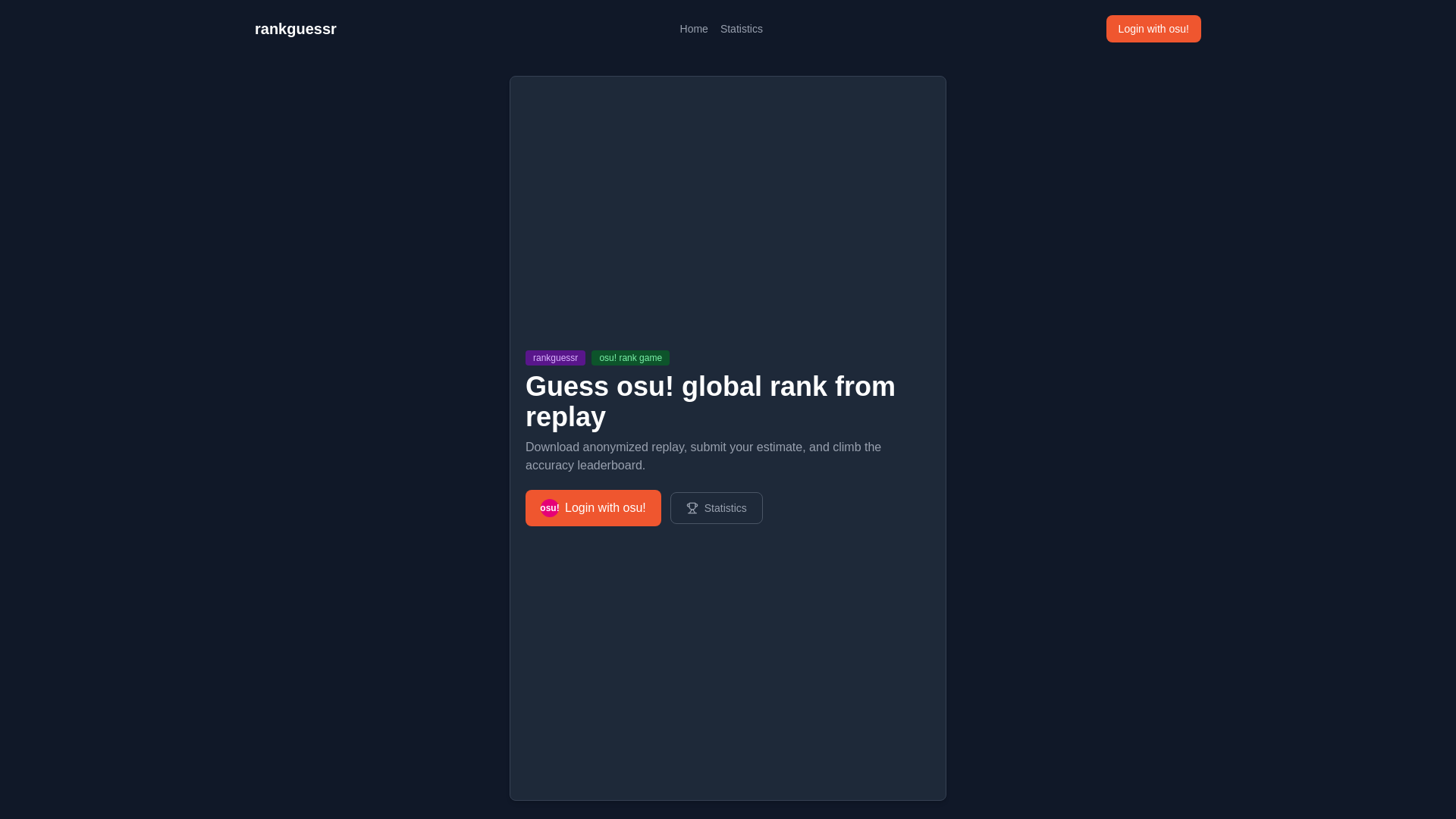website screenshot of https://rankguessr.app/