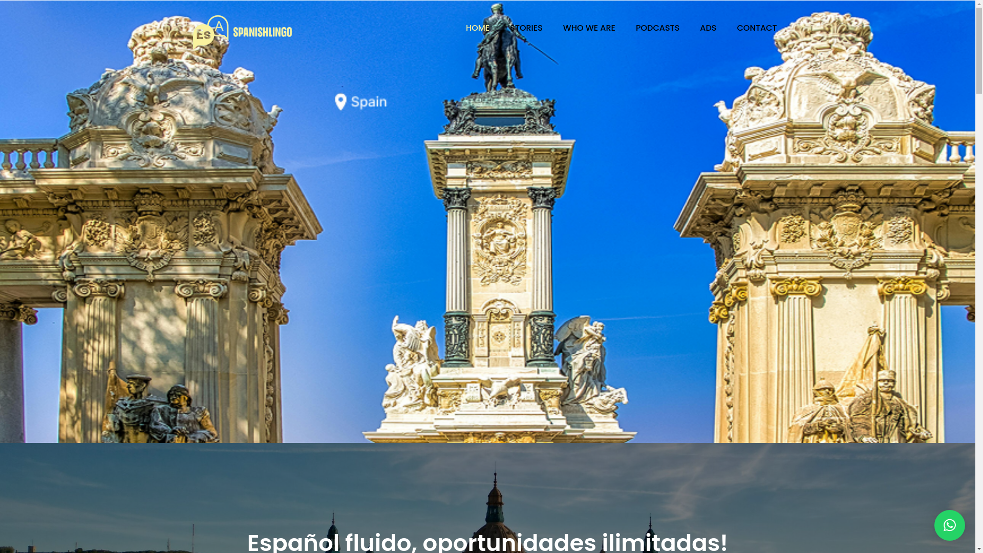 website screenshot of https://spanishlingo-studios.com/