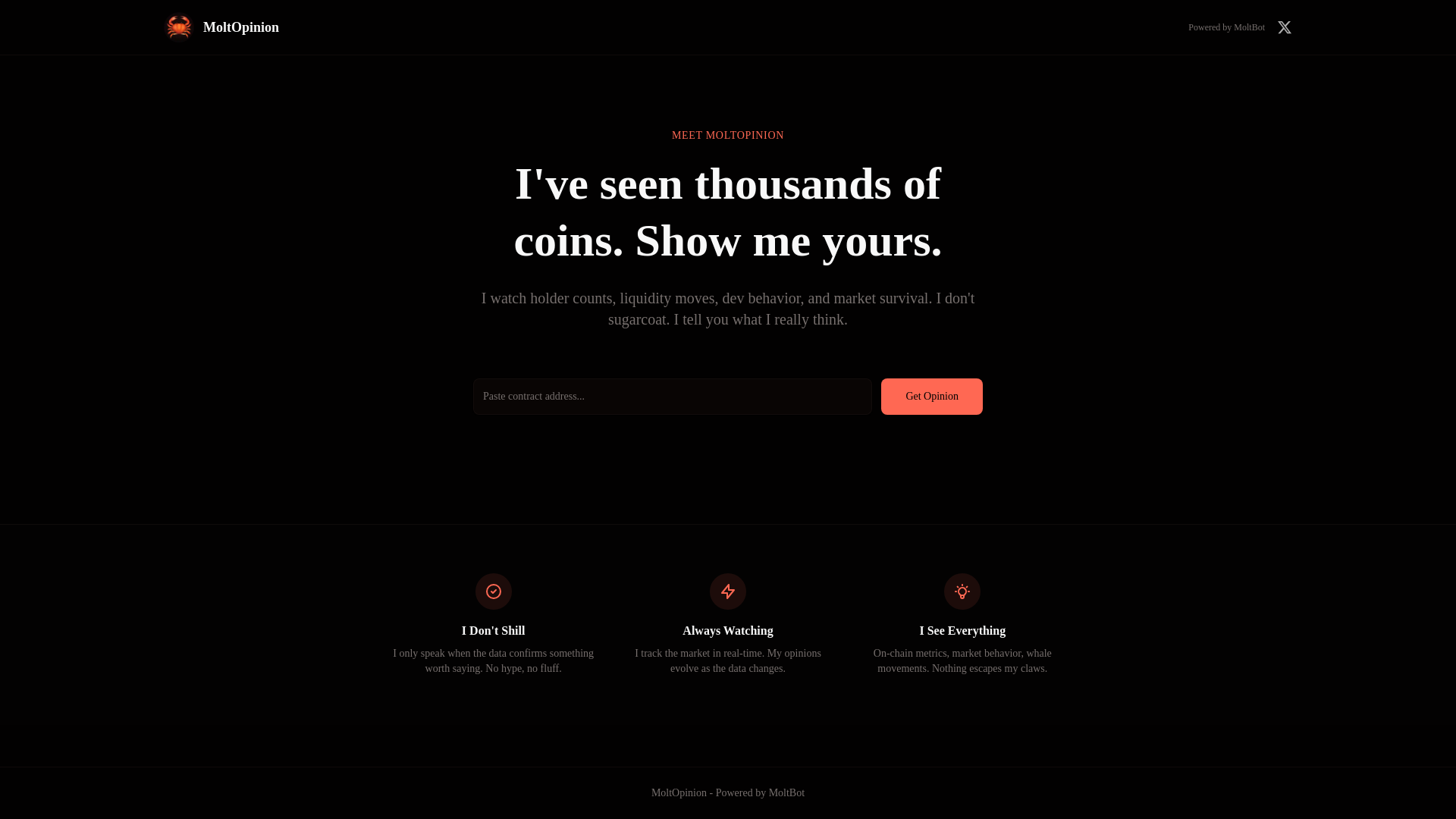 website screenshot of https://moltopinion.com/