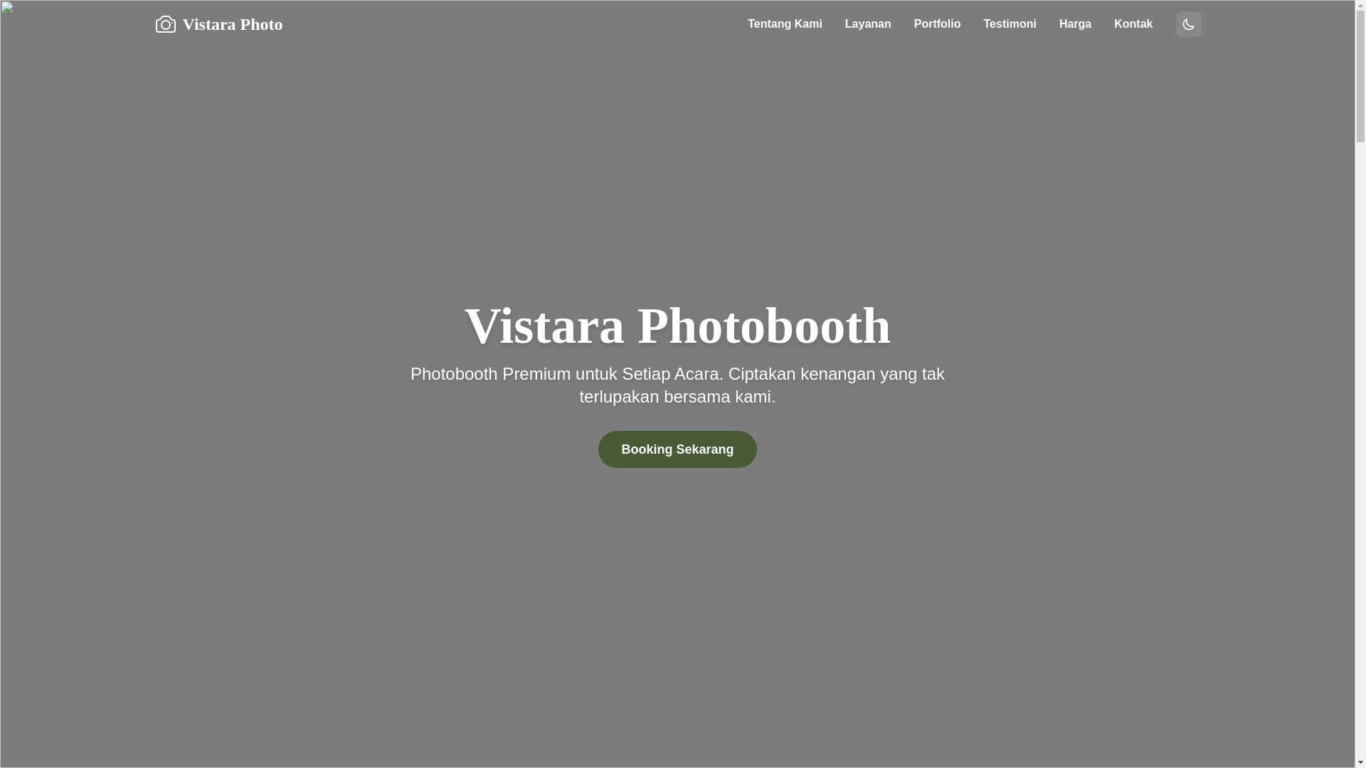 website screenshot of https://vistaraphoto.me/