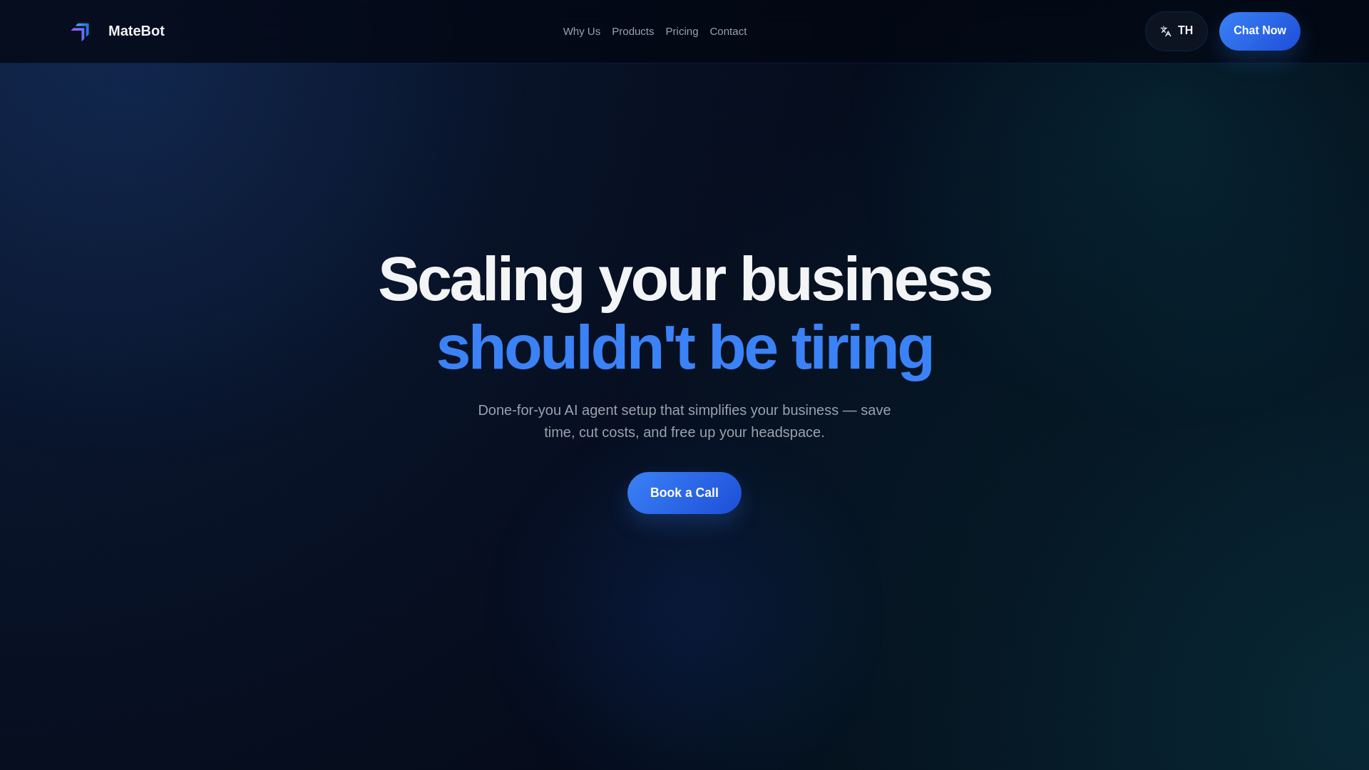 website screenshot of https://getmatebot.com