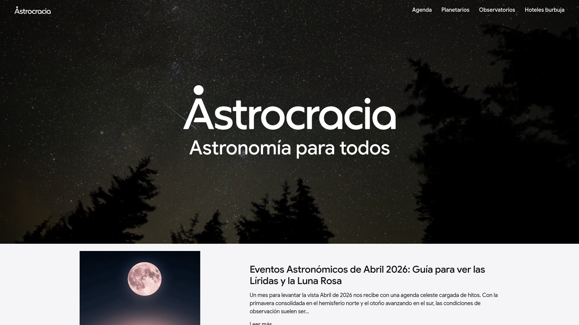 website screenshot of https://astrocracia.com/