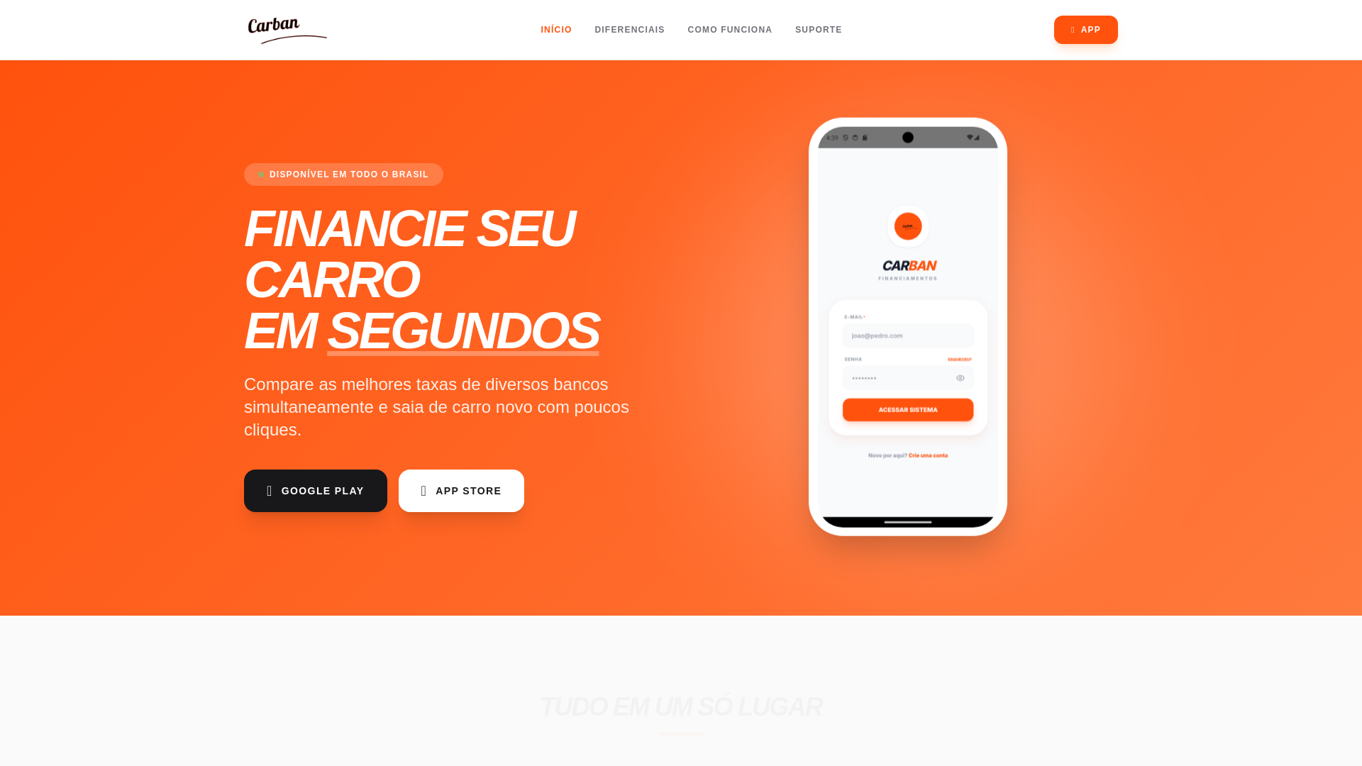 website screenshot of https://carbanfinanciamentos.com.br/