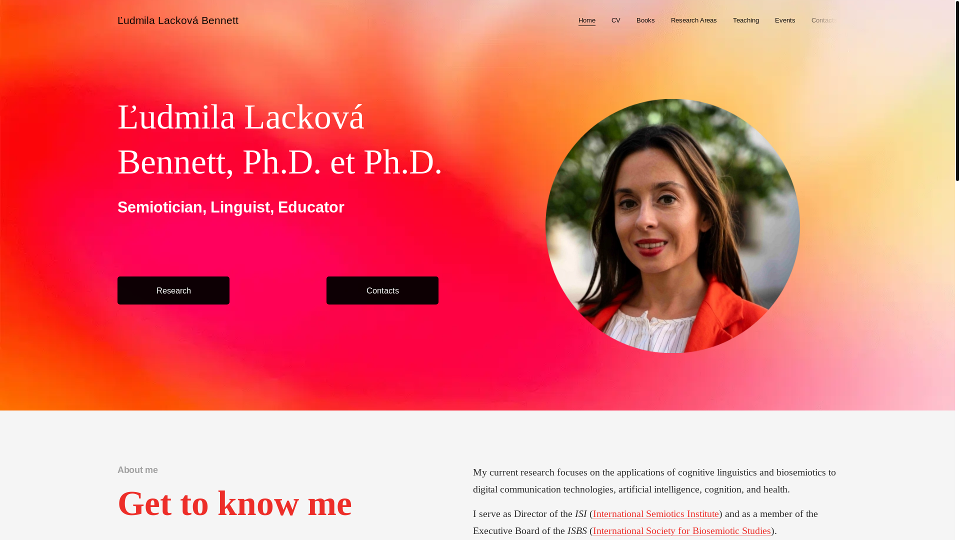website screenshot of https://ludmilalackova.com/
