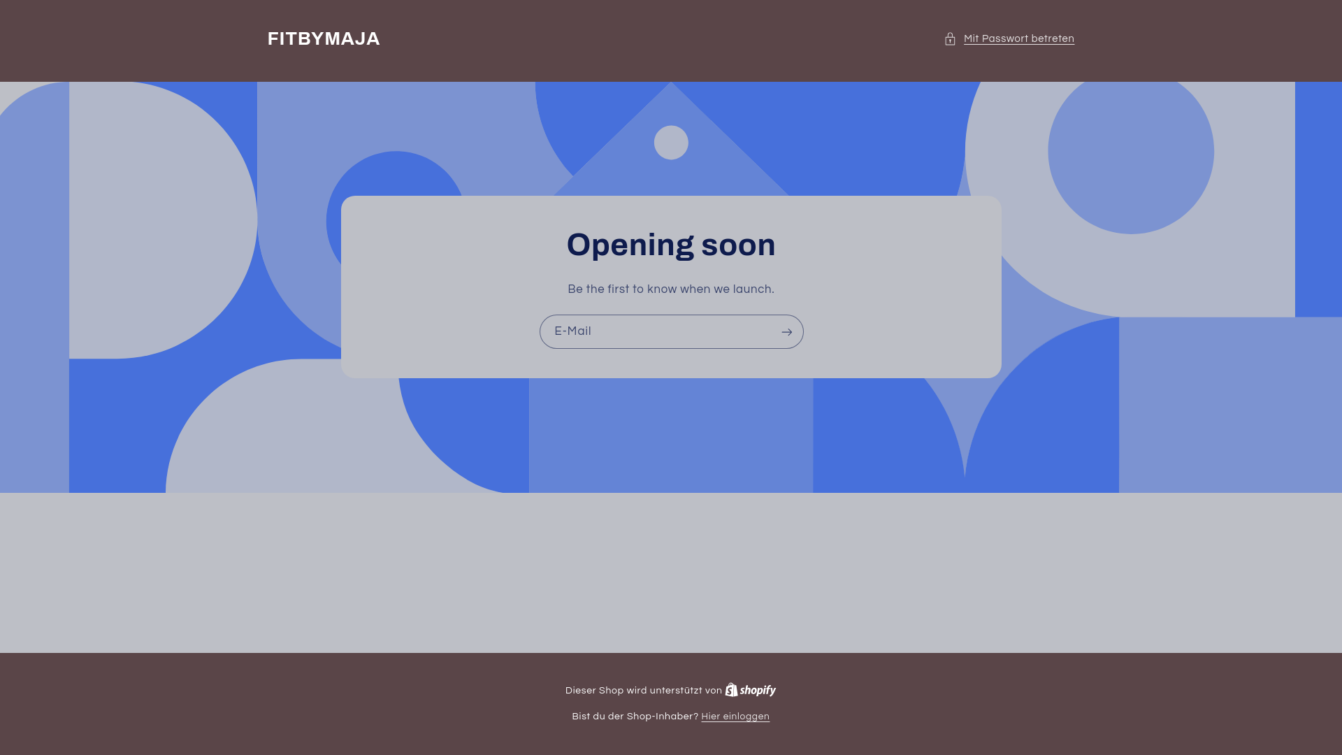 website screenshot of https://fitbymaja.de/