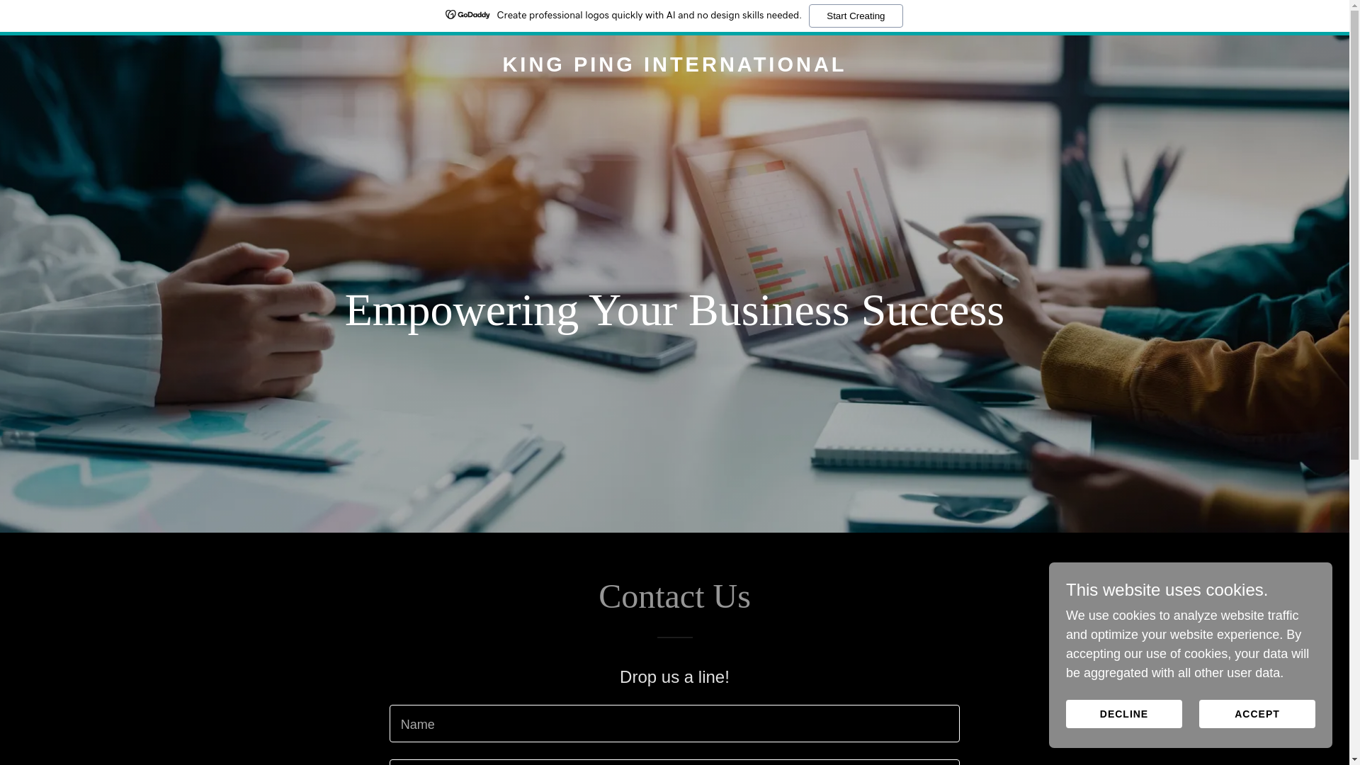 website screenshot of https://kingpinginternational.com/
