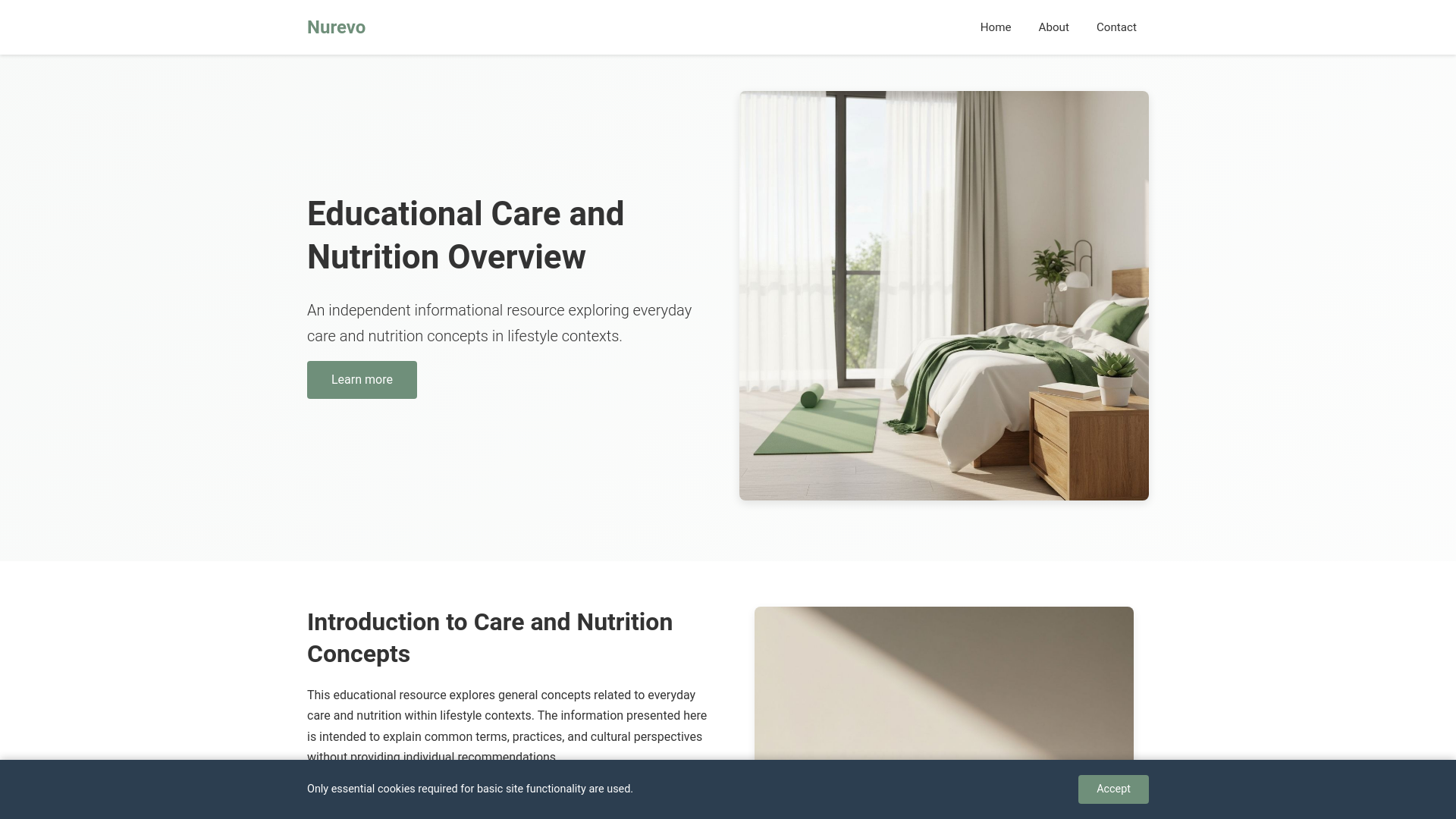 website screenshot of https://nurevose.info/