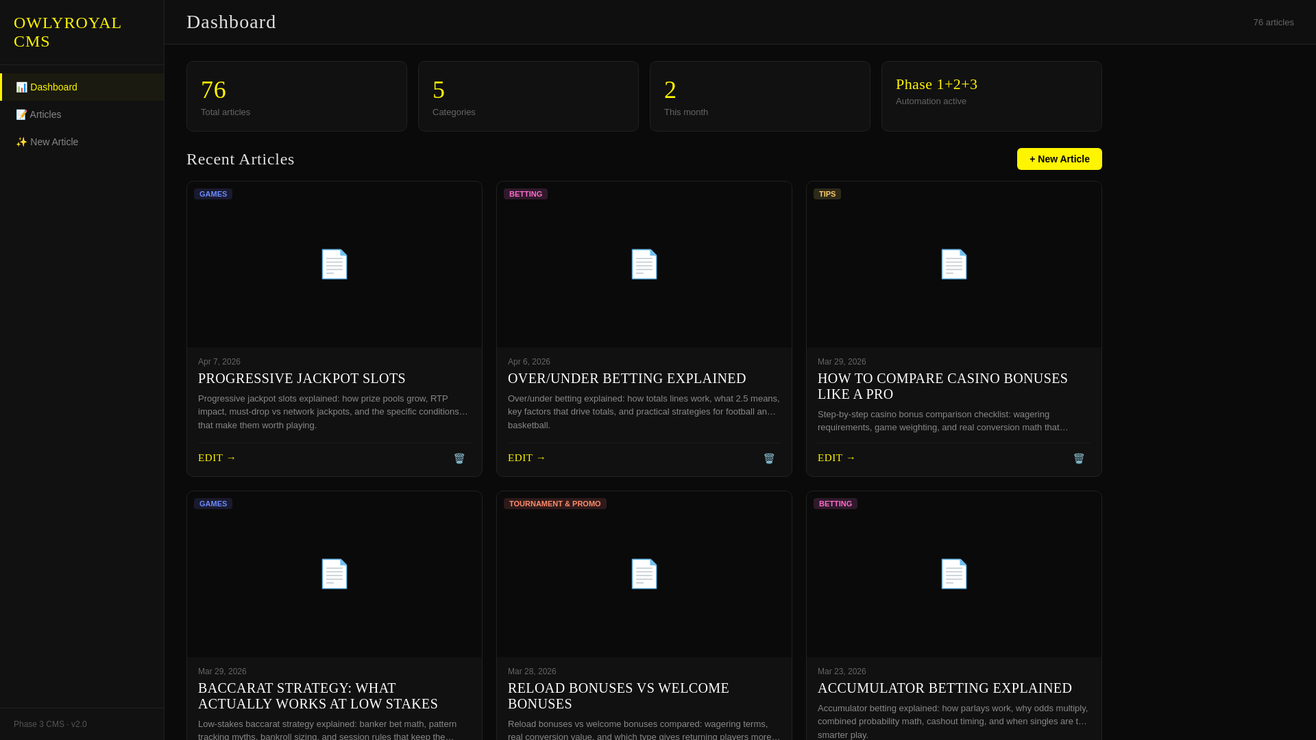website screenshot of https://owlyroyal-admin.pages.dev/