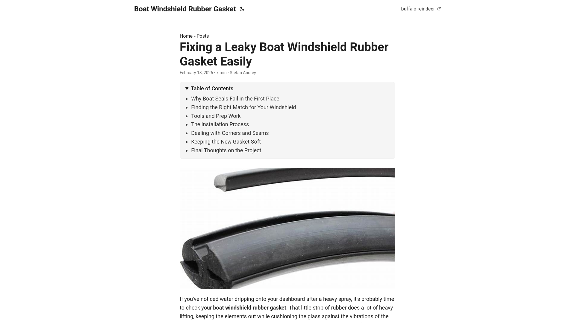 website screenshot of https://boat-windshield-rubber-gasket.pages.dev/