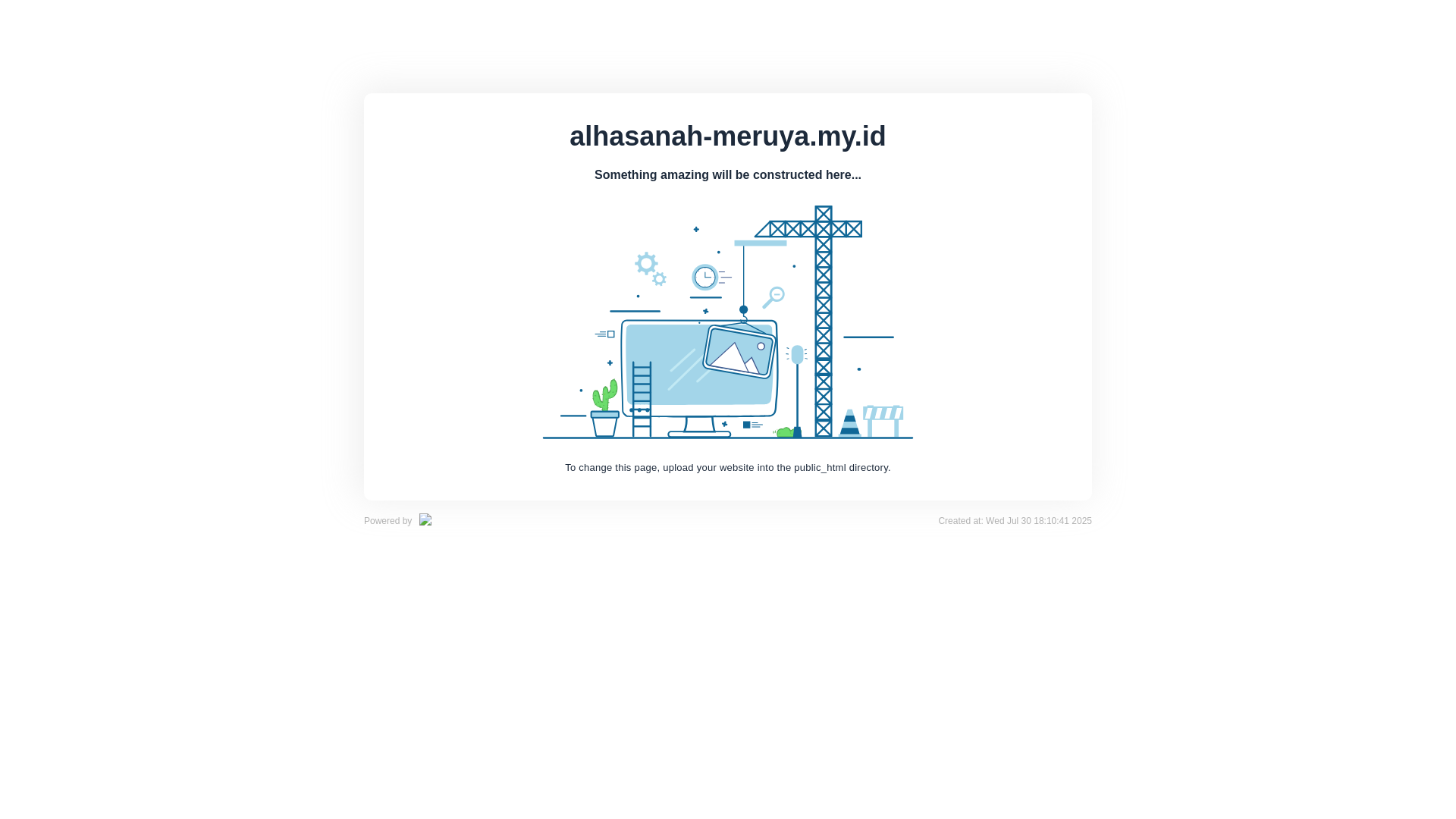 website screenshot of https://alhasanah-meruya.my.id/