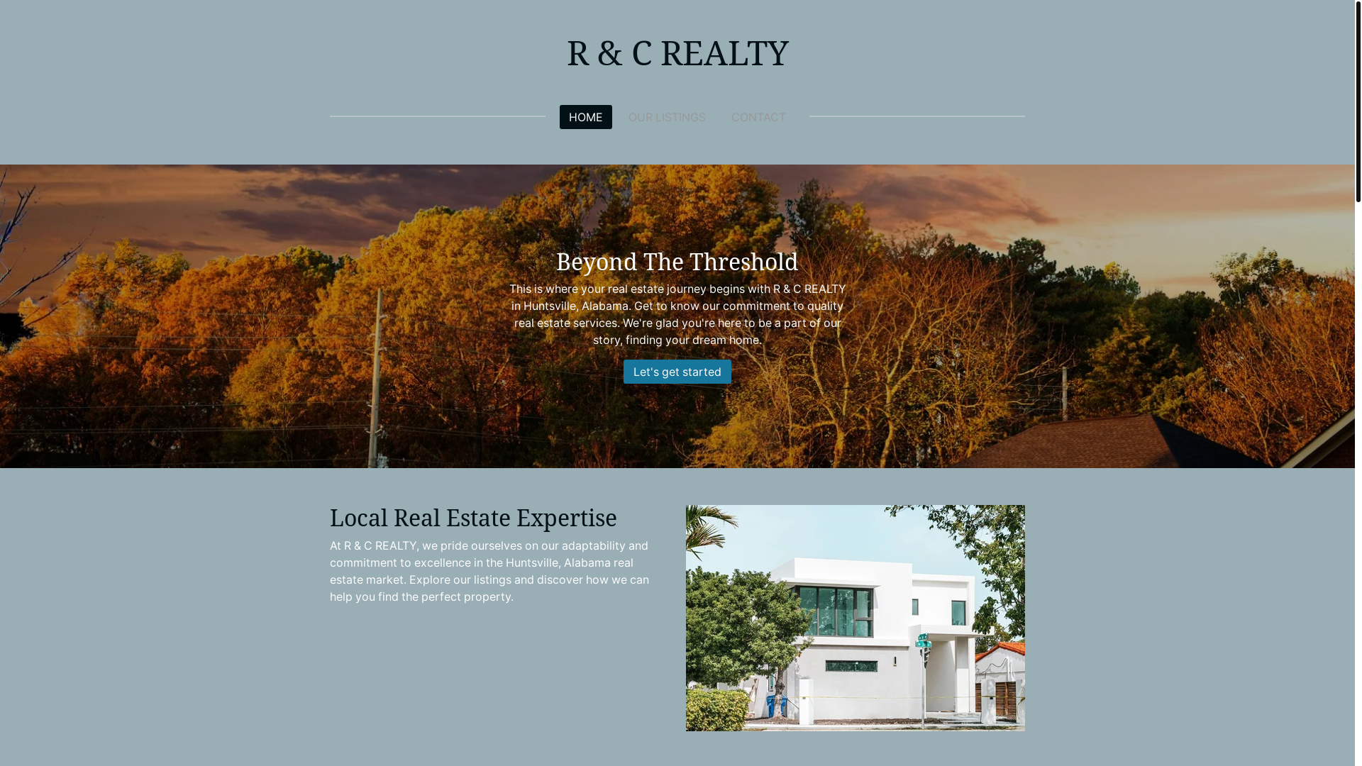 website screenshot of https://r-c-realty.com/