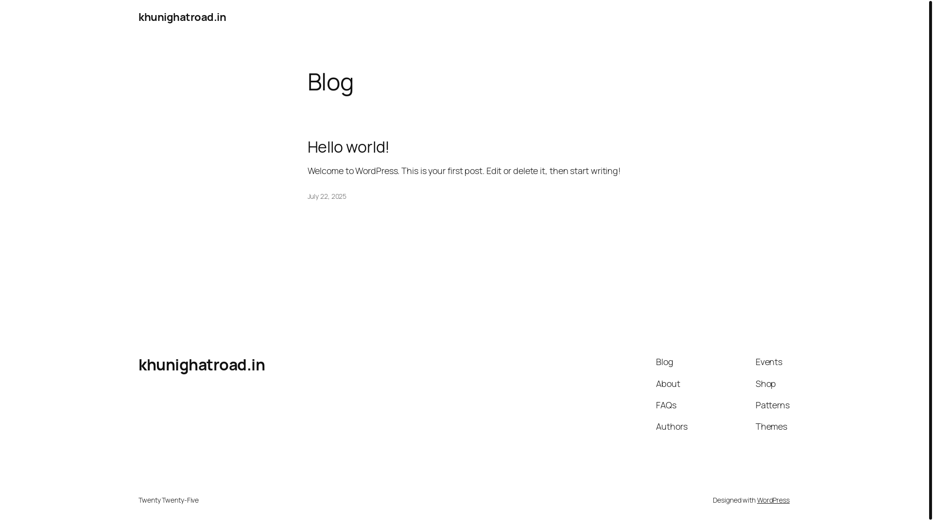 website screenshot of https://khunighatroad.in/