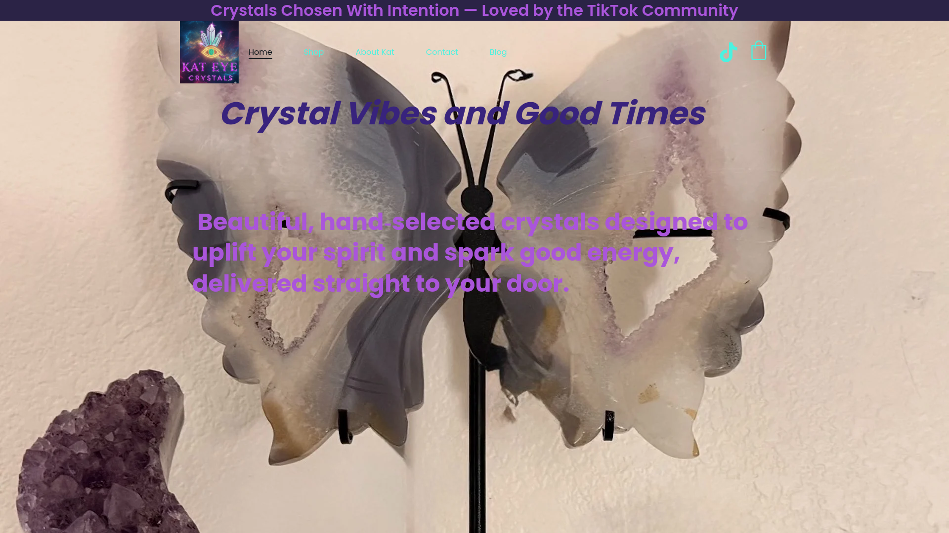 website screenshot of https://kateyecrystals.com/