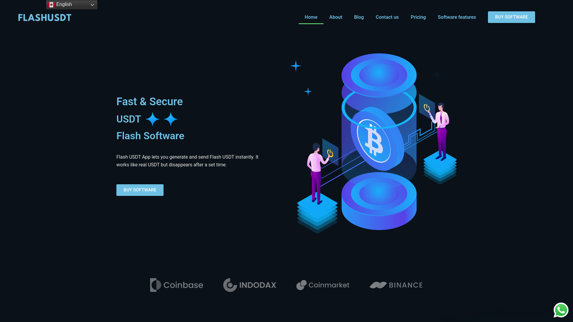 website screenshot of https://flashusdt-app.com/