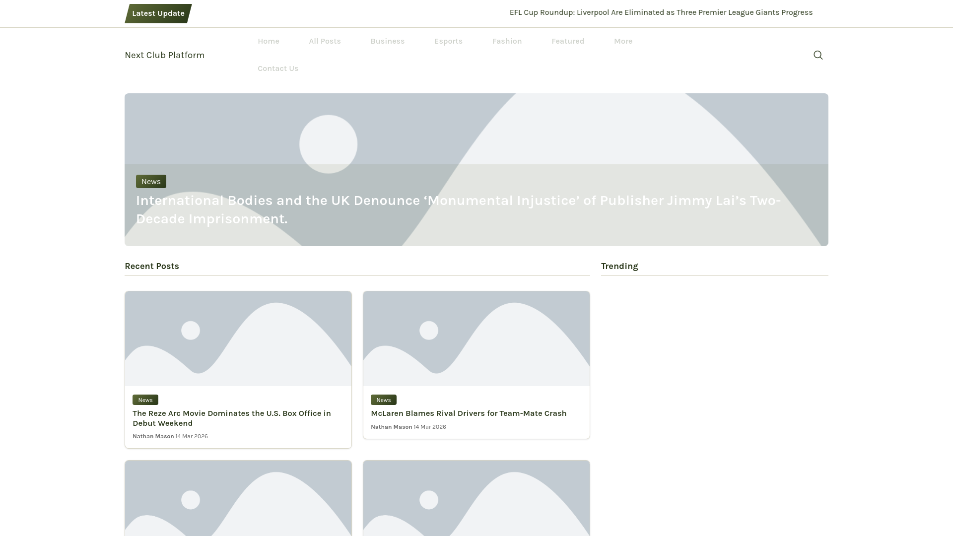 website screenshot of https://nextclubplatform.com/