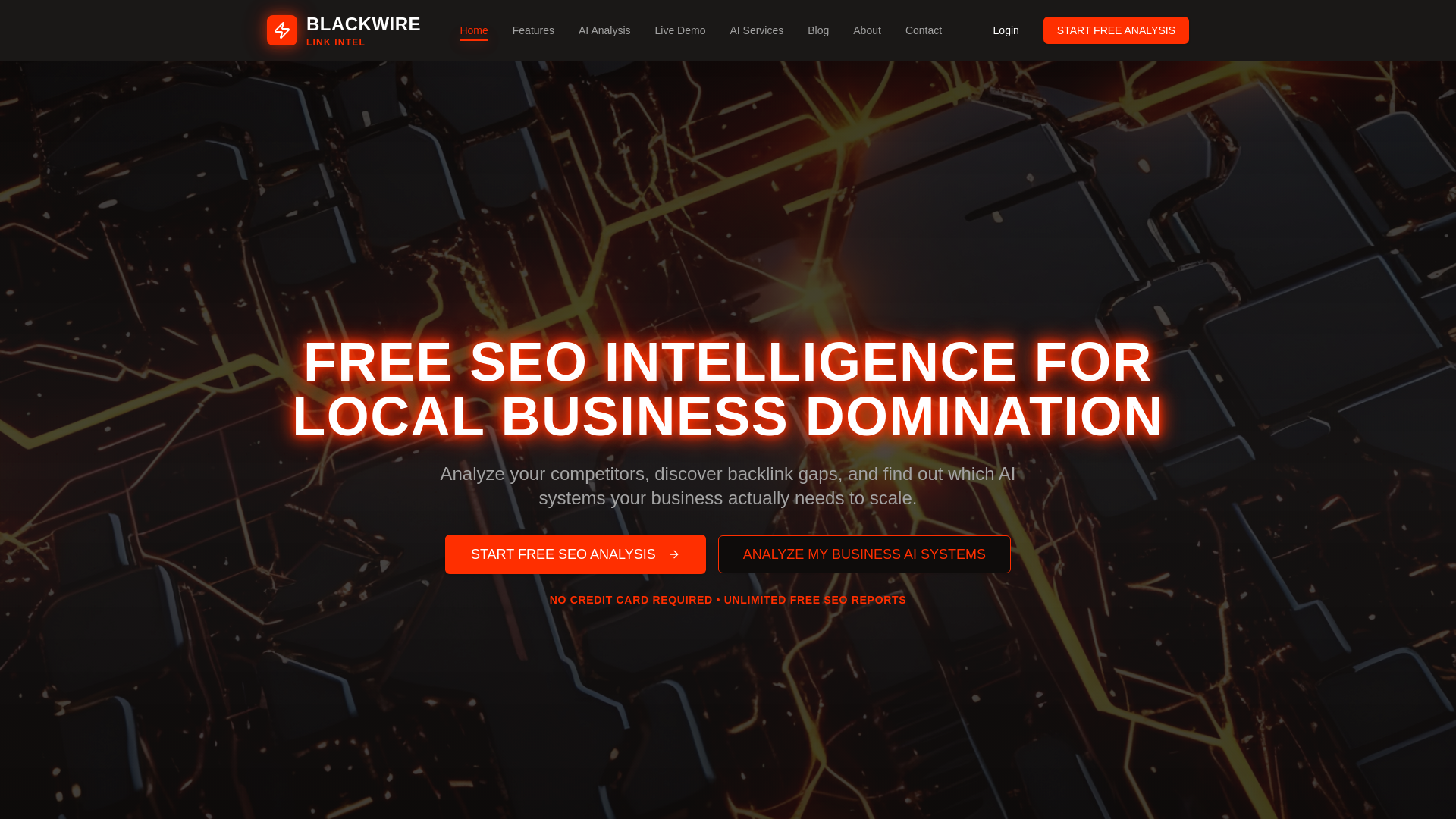 website screenshot of https://linkintelblackwire.com/