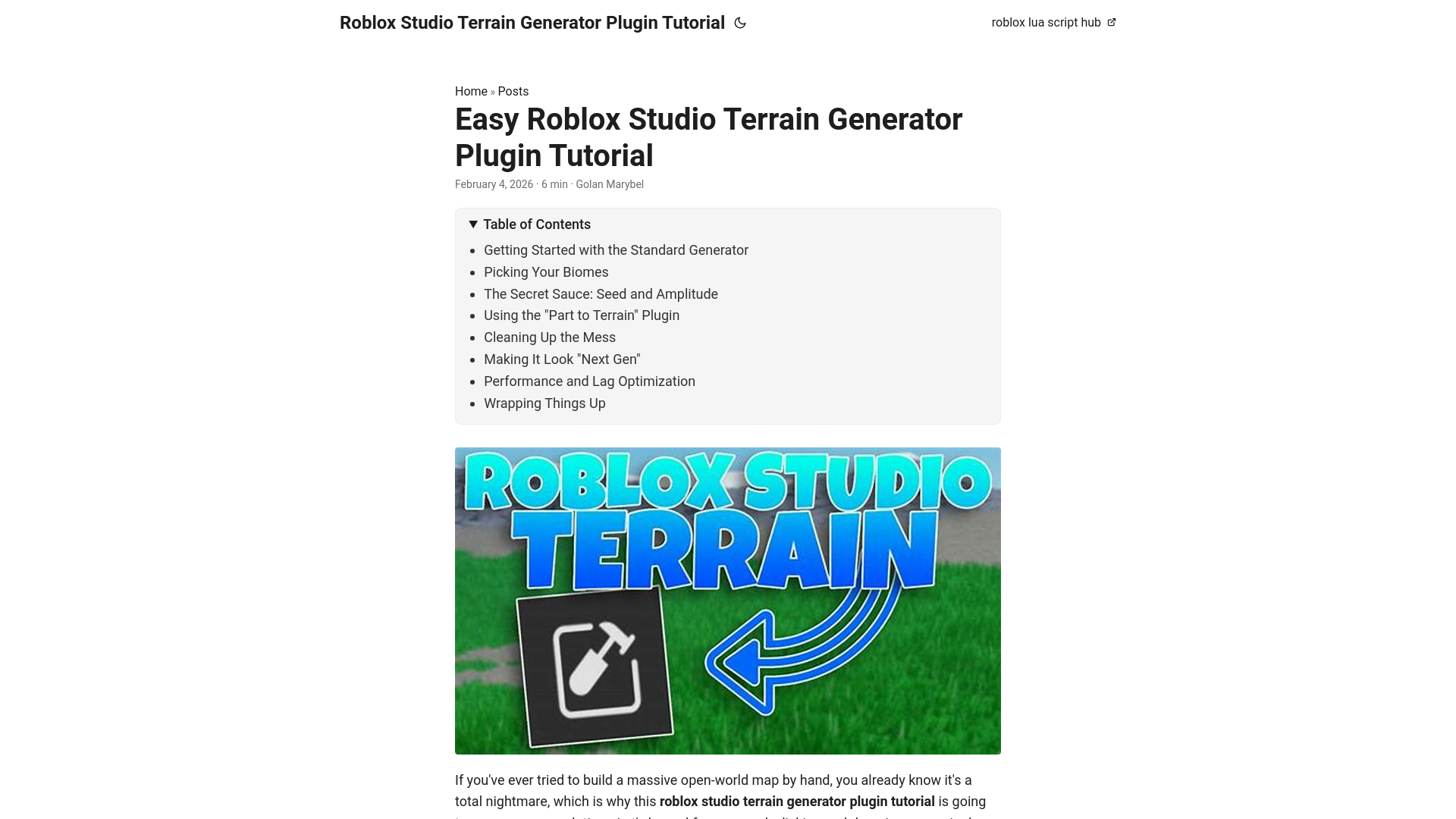 website screenshot of https://roblox-studio-terrain-generator-plugin-tutorial.pages.dev/
